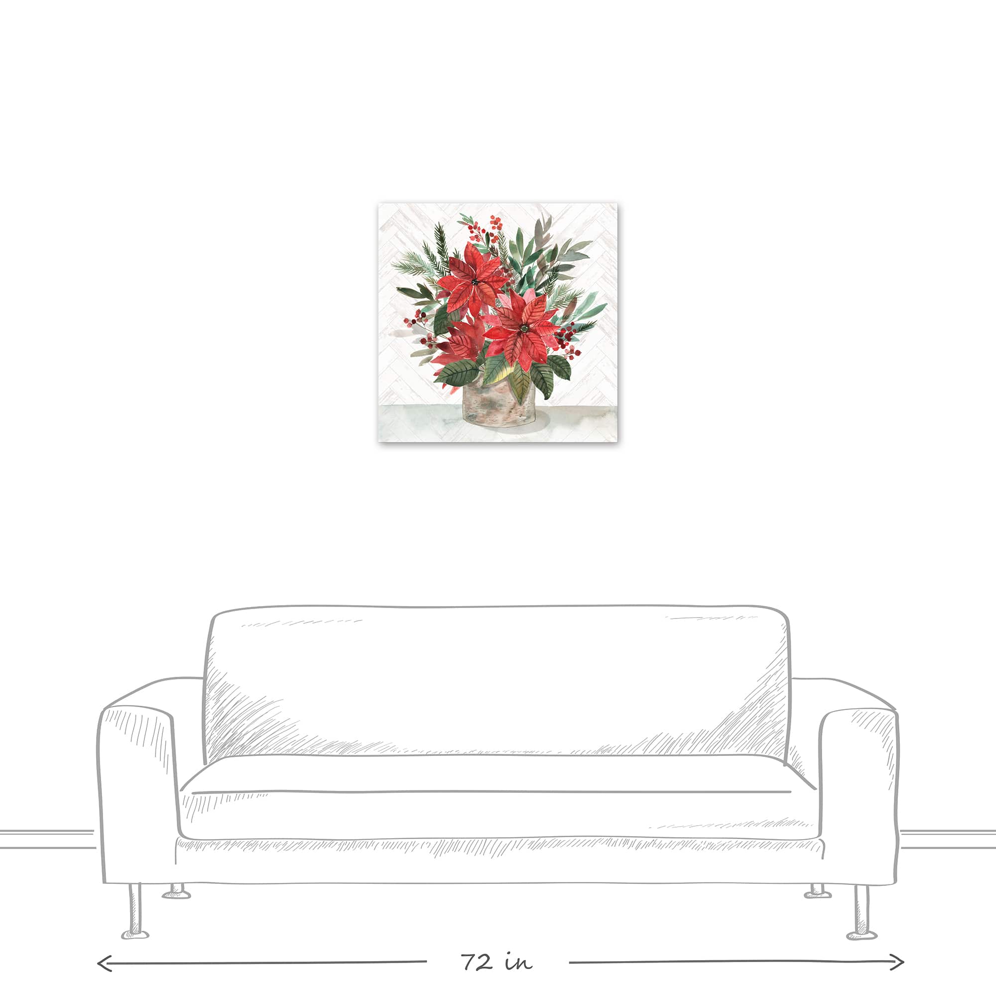 Holiday Bouquet Canvas Wall Art