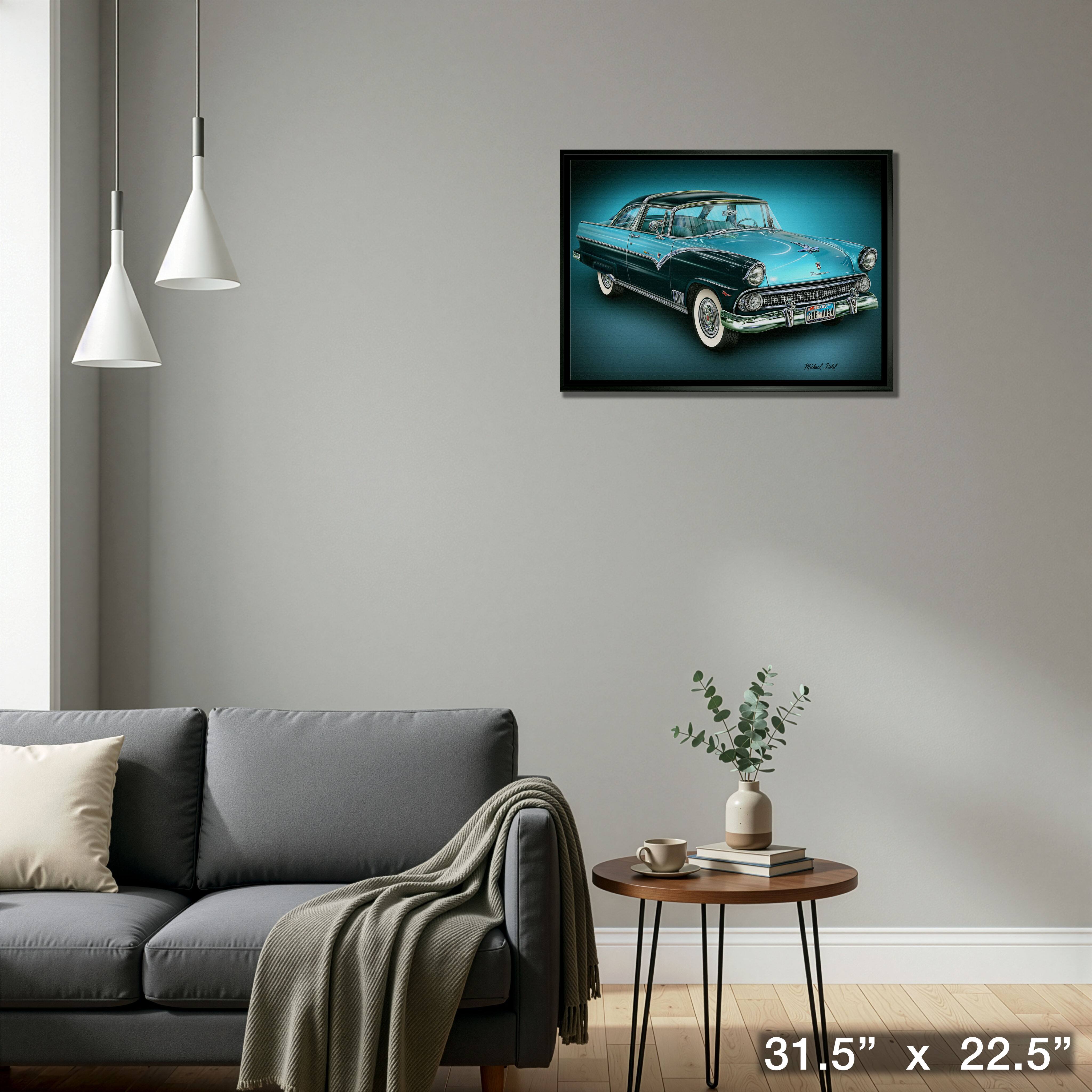 Ford 20" x 29" Framed Canvas by Michael Fishel 31.5" x 22.5"