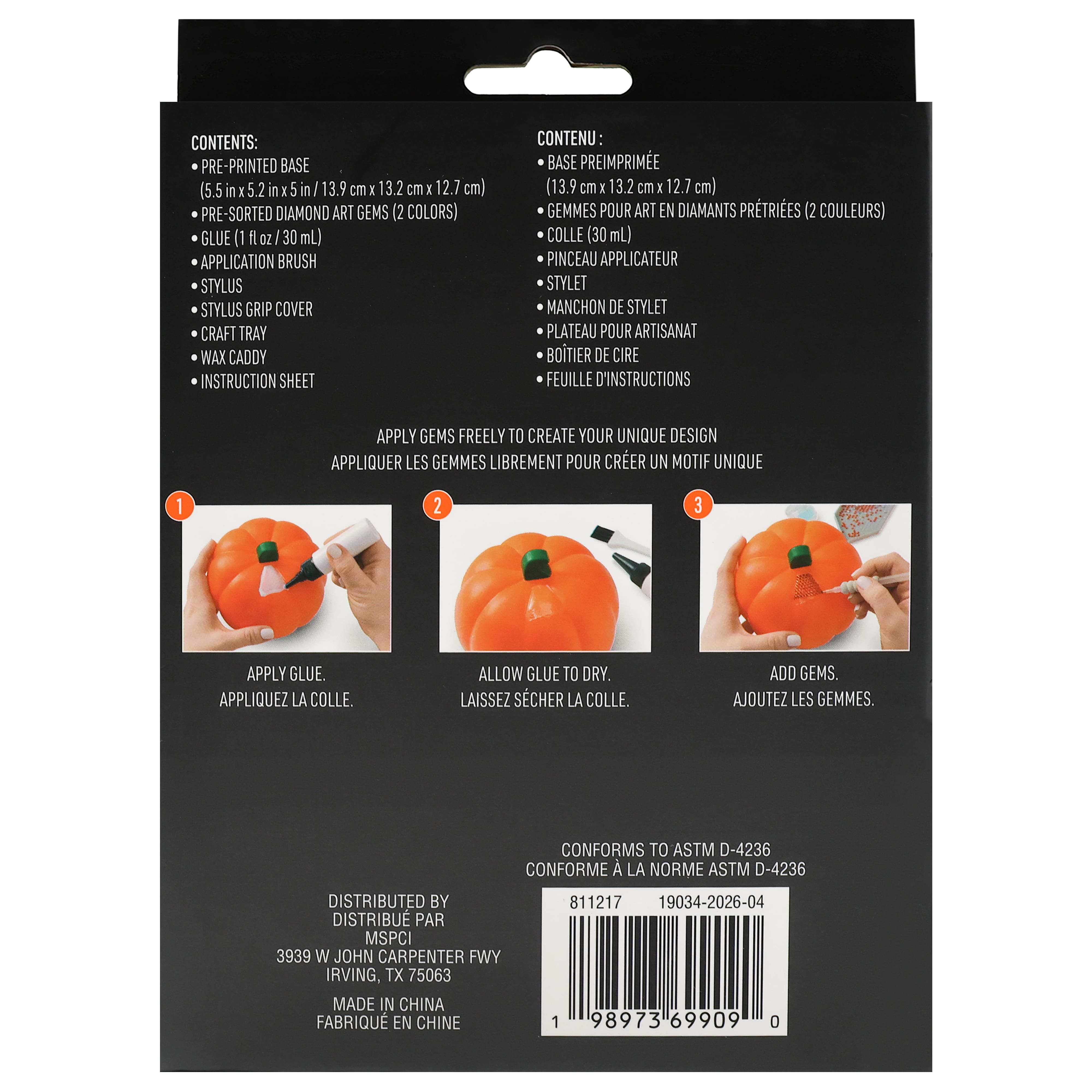 5.5" Pumpkin 3D LED Diamond Art Kit by Make Market®