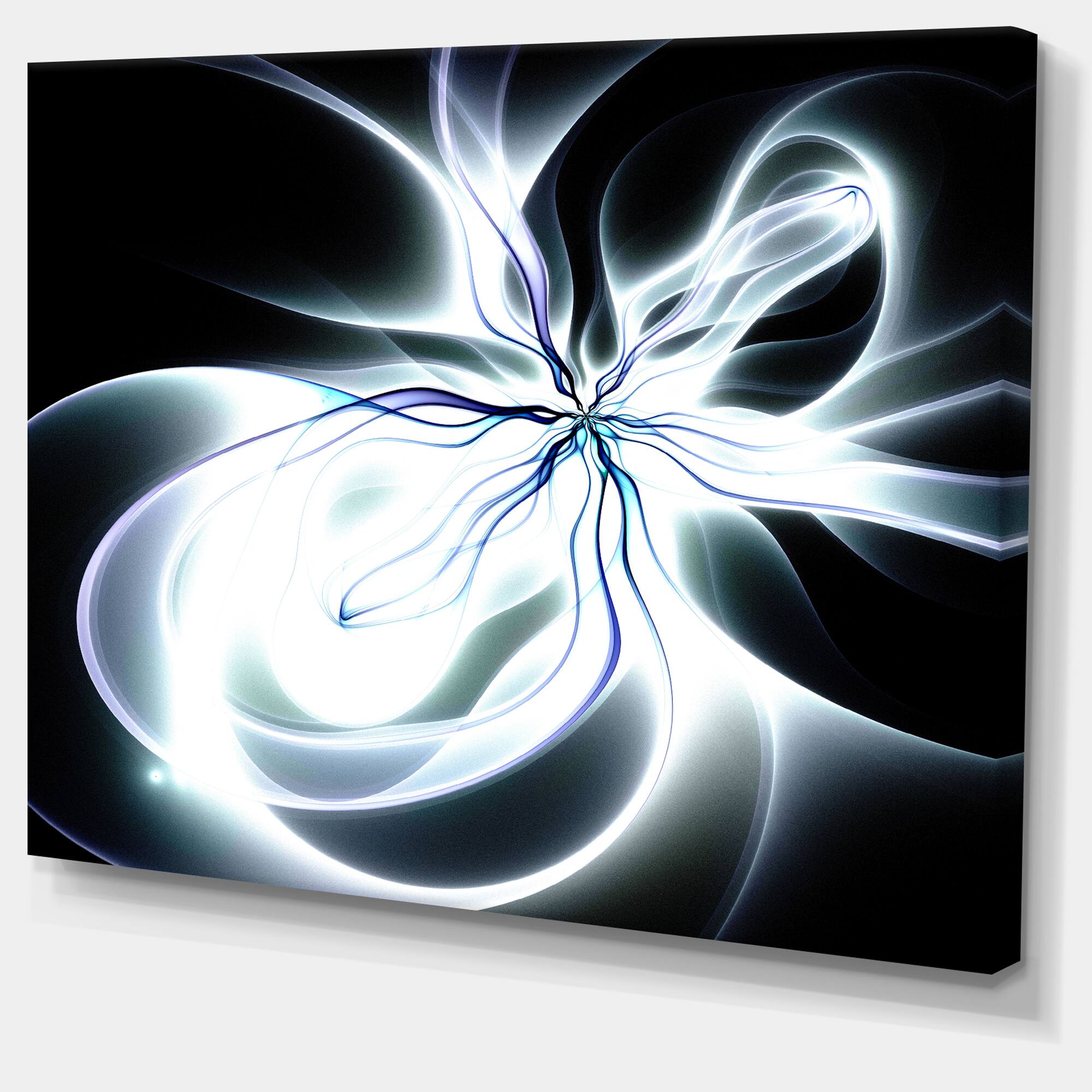 Designart - White Symmetrical Fractal Flower