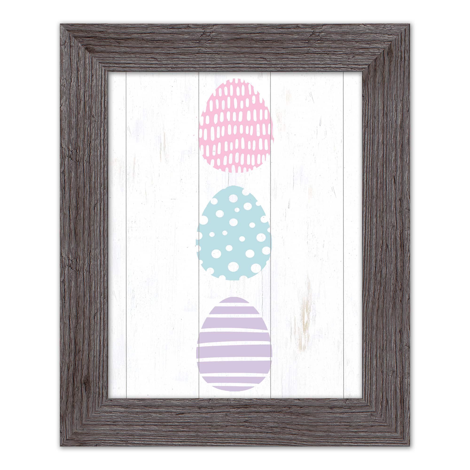 Tri Eggs 1 11" x 14" Western Gray Framed Print