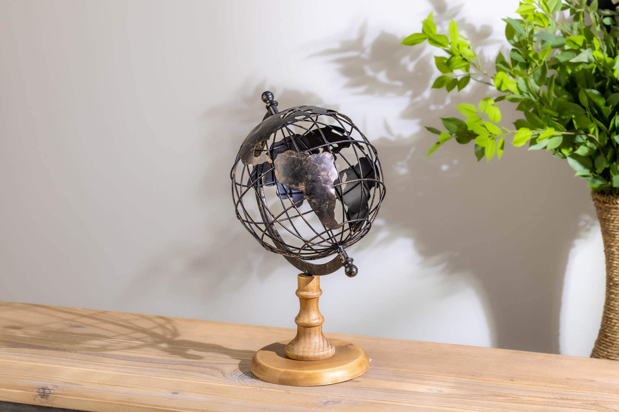 Melrose 14.5" Metal Globe Tabletop Décor