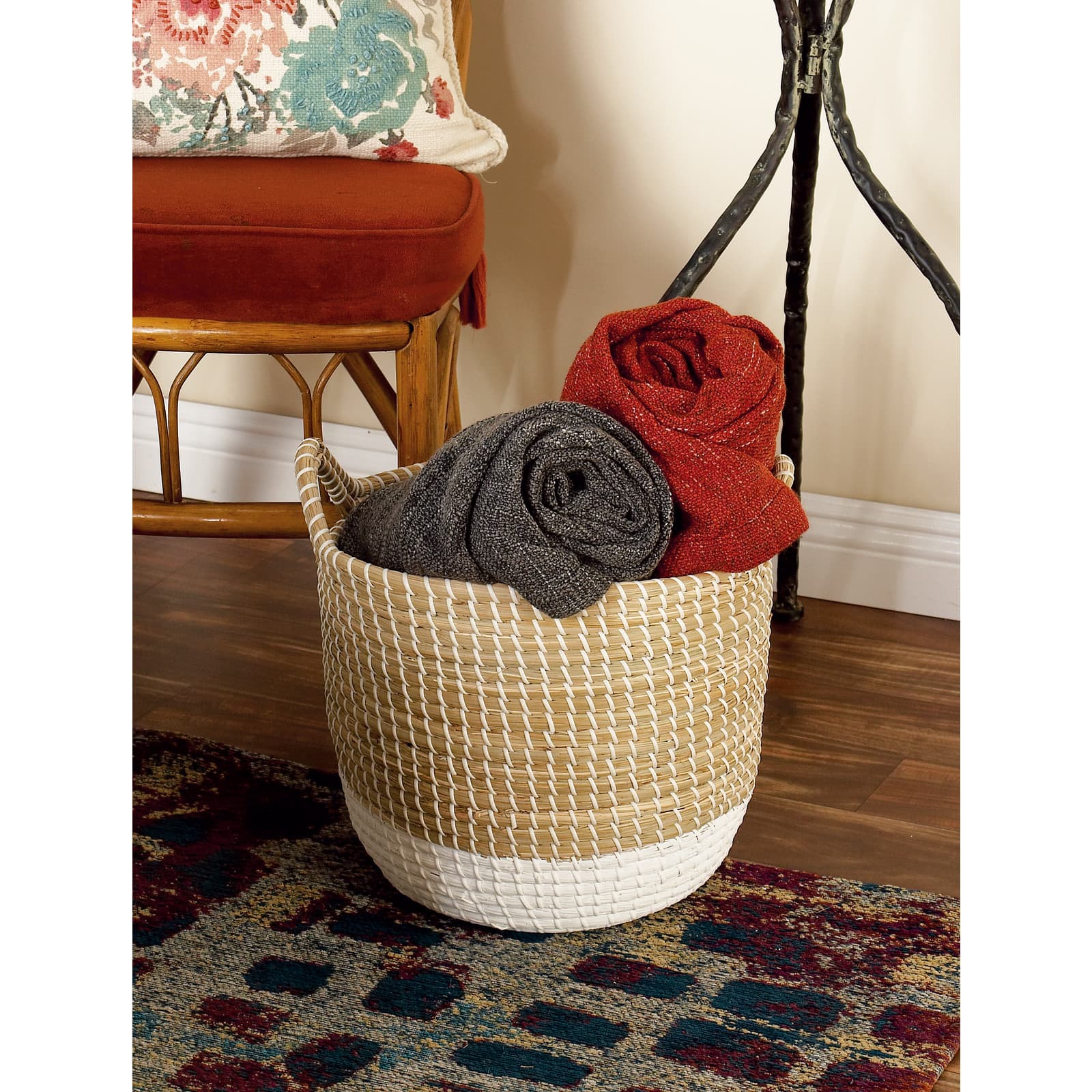 CosmoLiving by Cosmopolitan Brown Sea Grass Contemporary Storage Basket Set