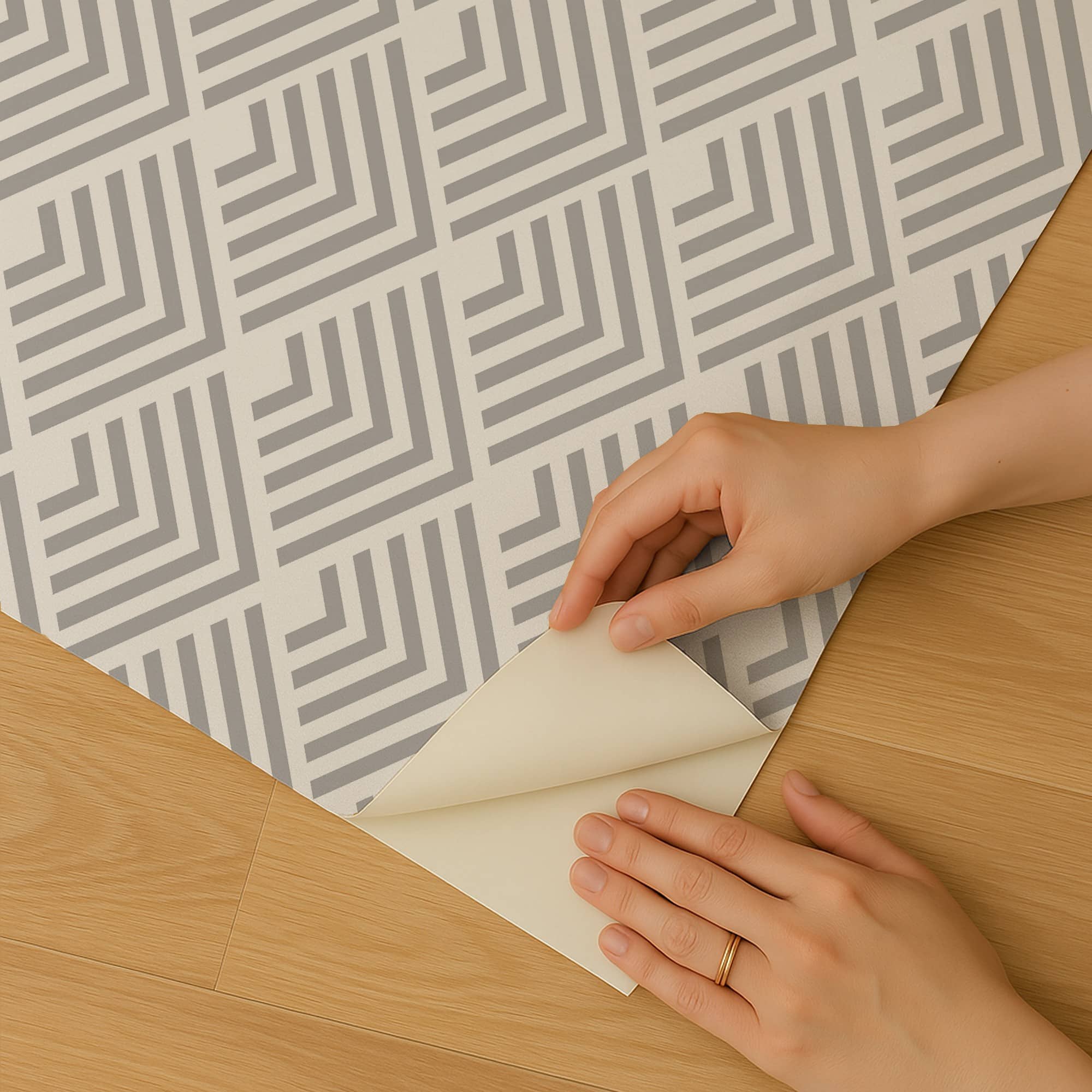 Designs Direct Geometric Chevron Diamond Peel & Stick Wallpaper