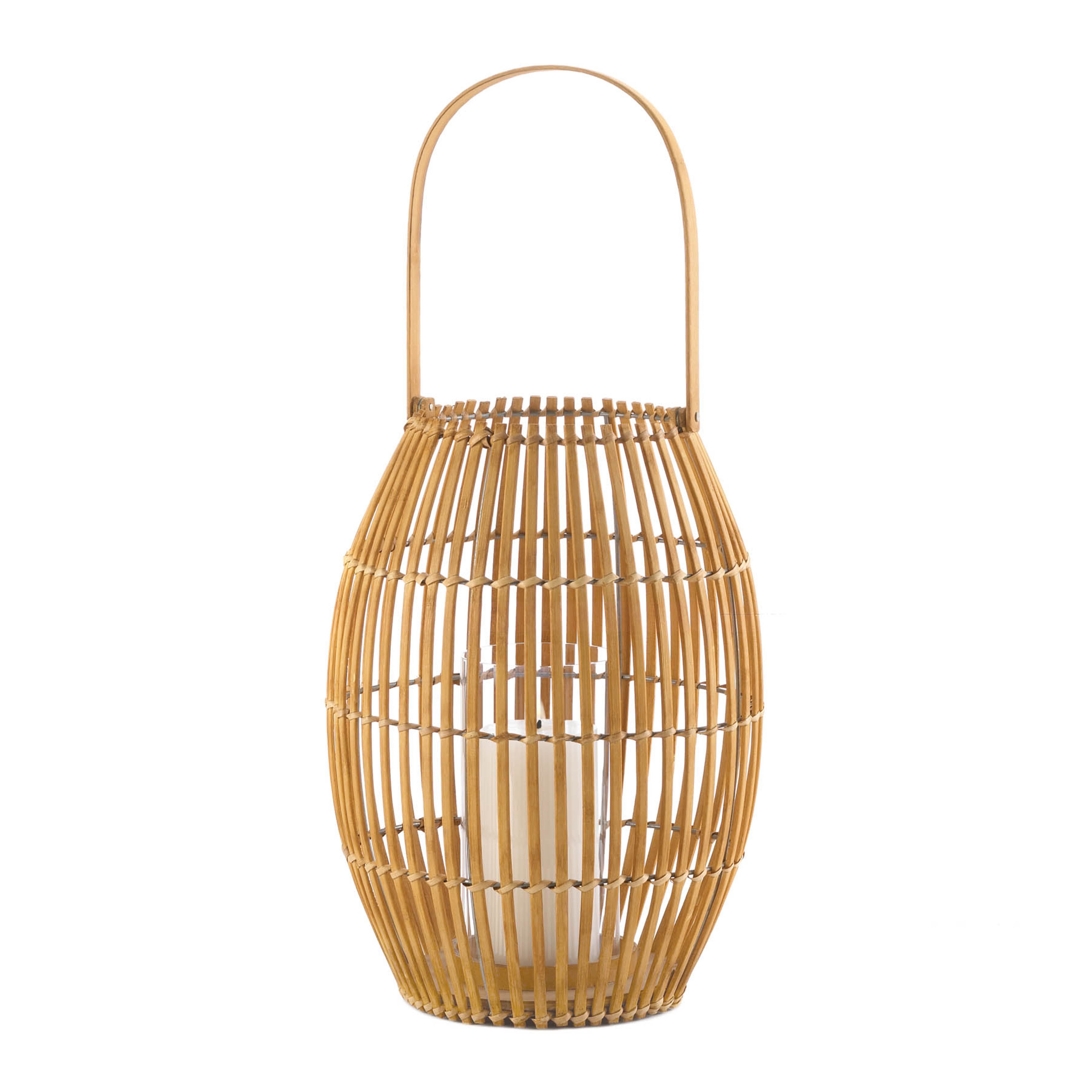 23" Bamboo Candle Holder Lantern