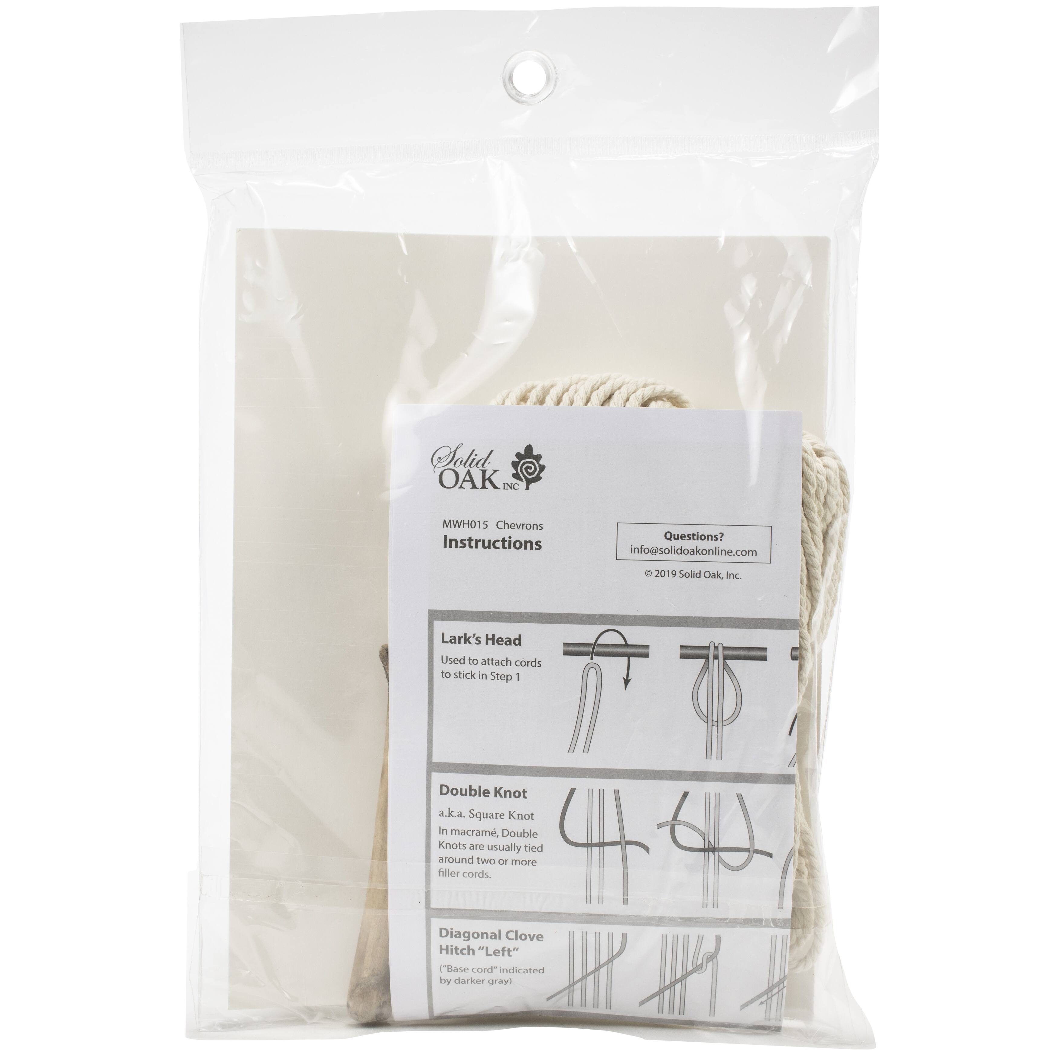 Solid Oak Make-ramé™ Chevrons Mini Macramé Wall Hanging Kit