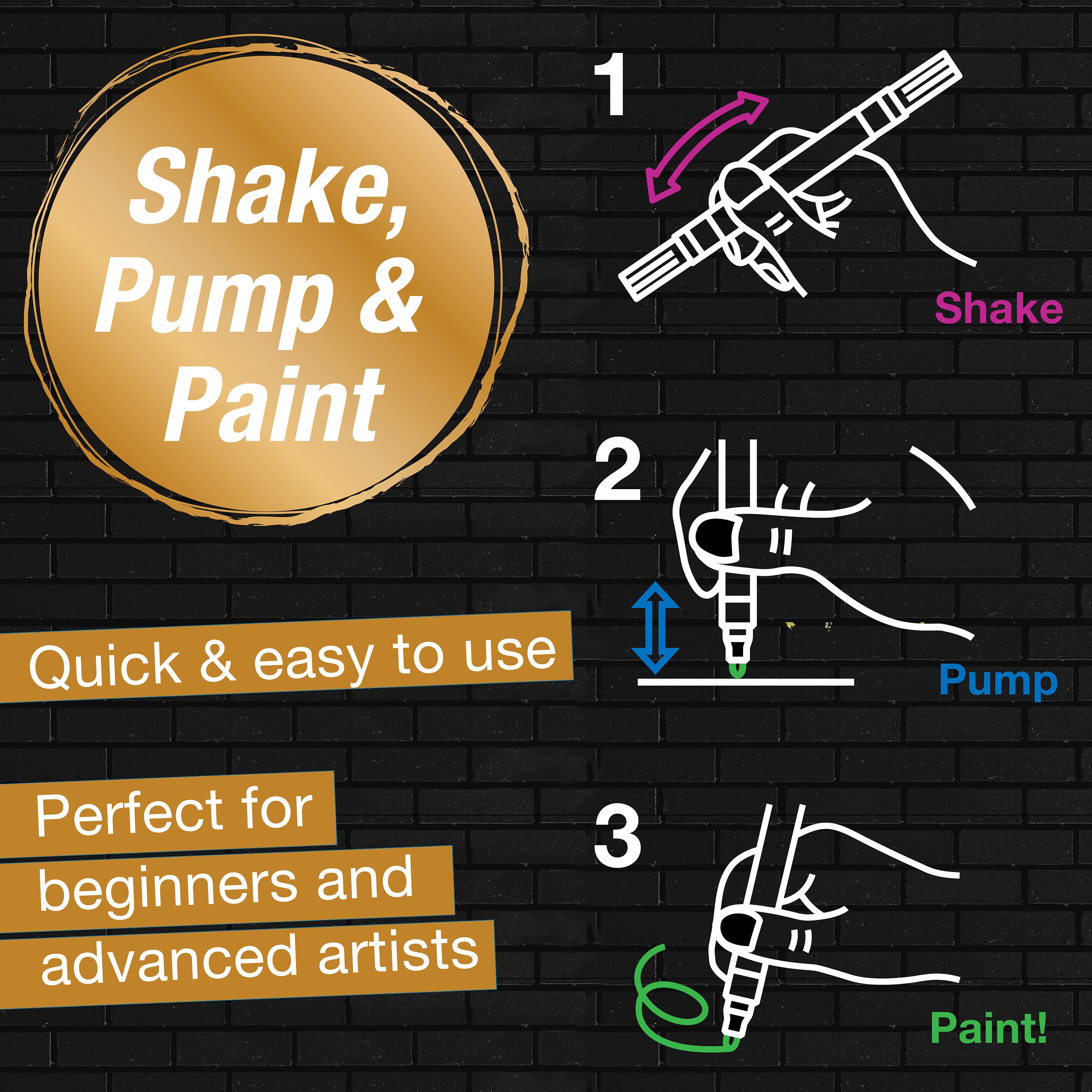 Faber-Castell® Black Edition Metallic Shake & Paint Acrylic Markers