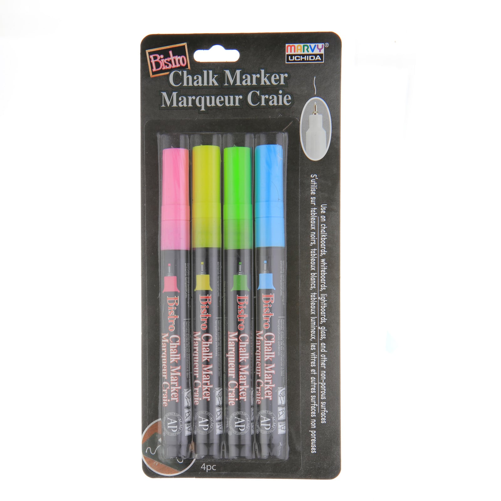 Marvy® Uchida Extra-Fine Fluorescent Bistro Chalk Marker Set