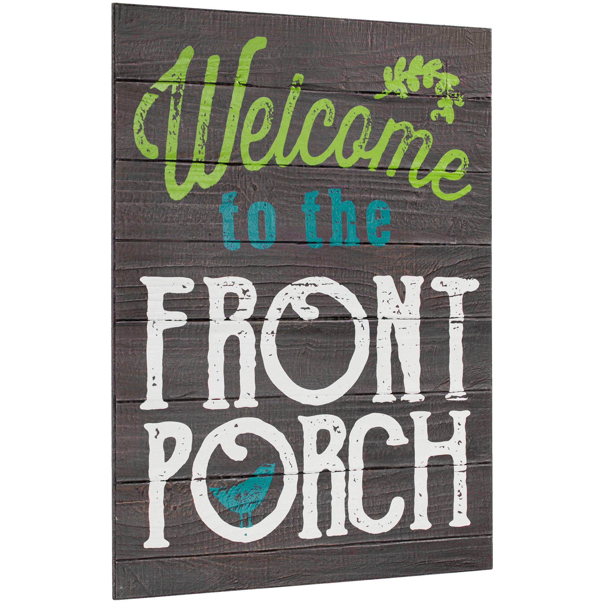Welcome to the Front Porch Rustic Wooden Wall Art