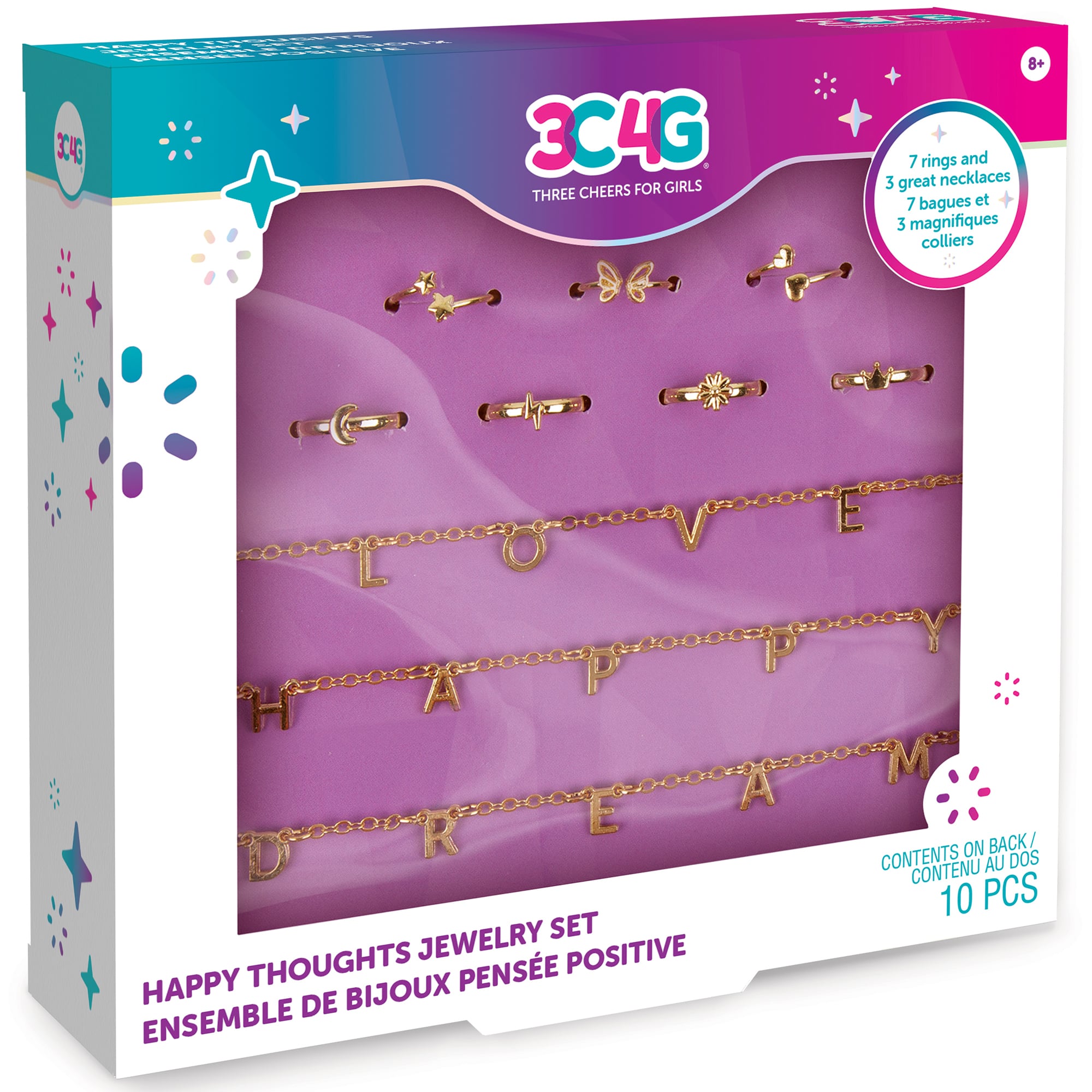 Make It Real™ 3C4G Happy Thoughts Necklace & Ring Set