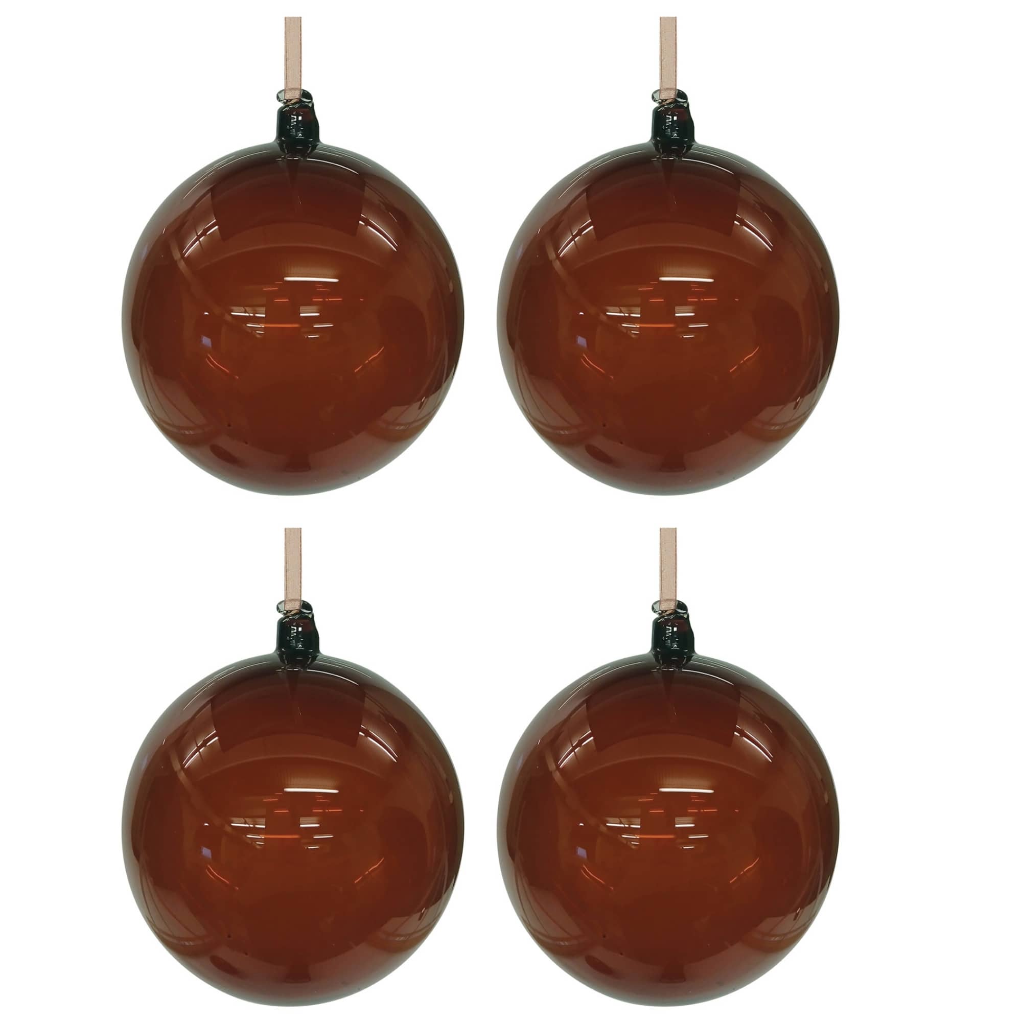 Melrose 6" Classic Glass Ball Ornaments, 4ct.