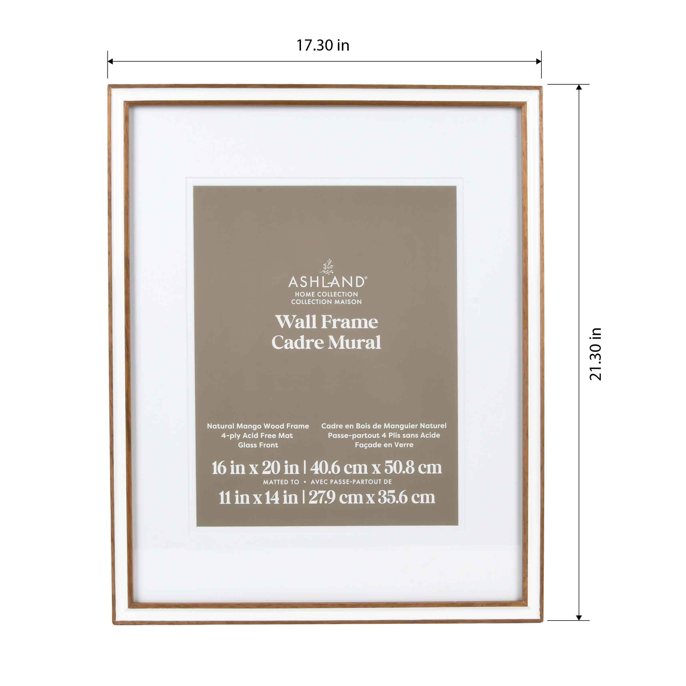 Home Natural & White Mango Matted Wood Wall Frame by Ashland®