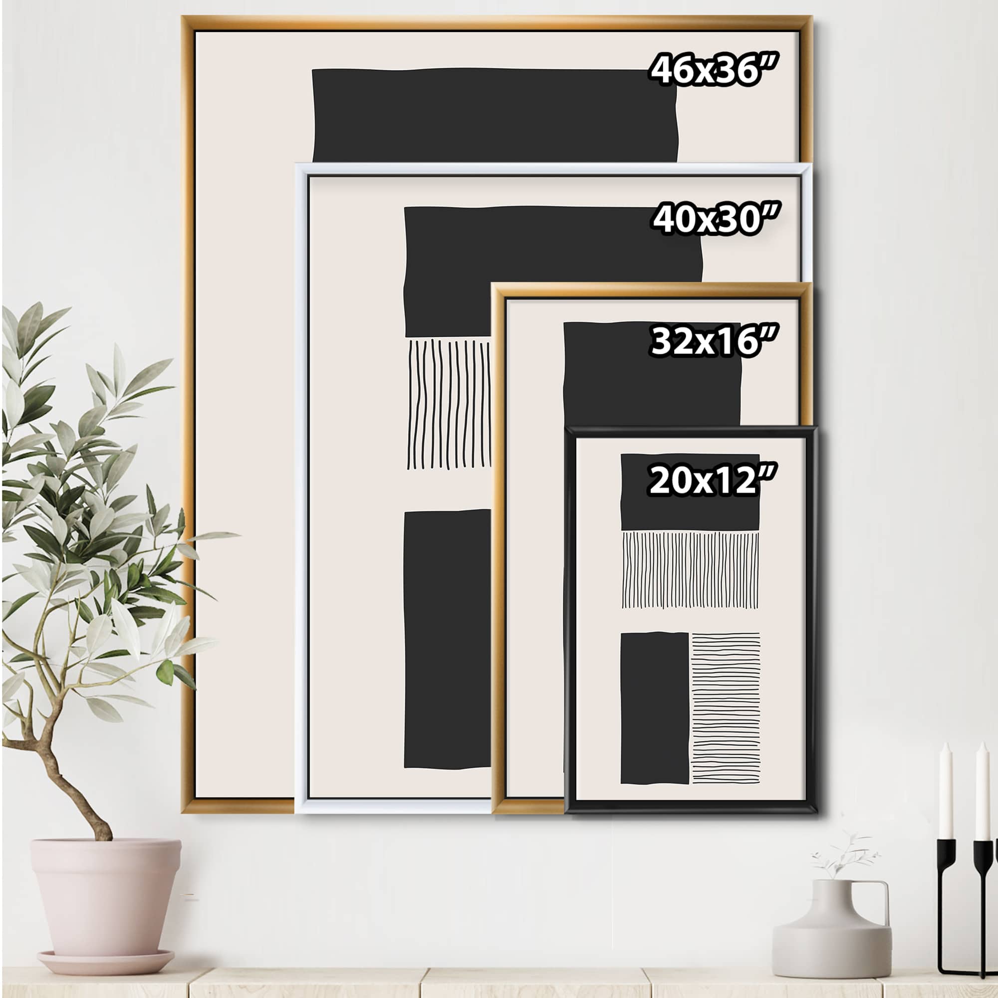 Designart - Minimal Geometric Lines And Squares VII