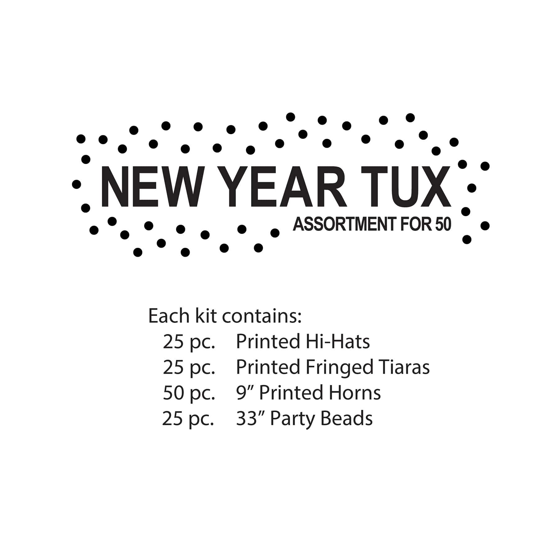 Beistle New Year Tux Accessory Kit