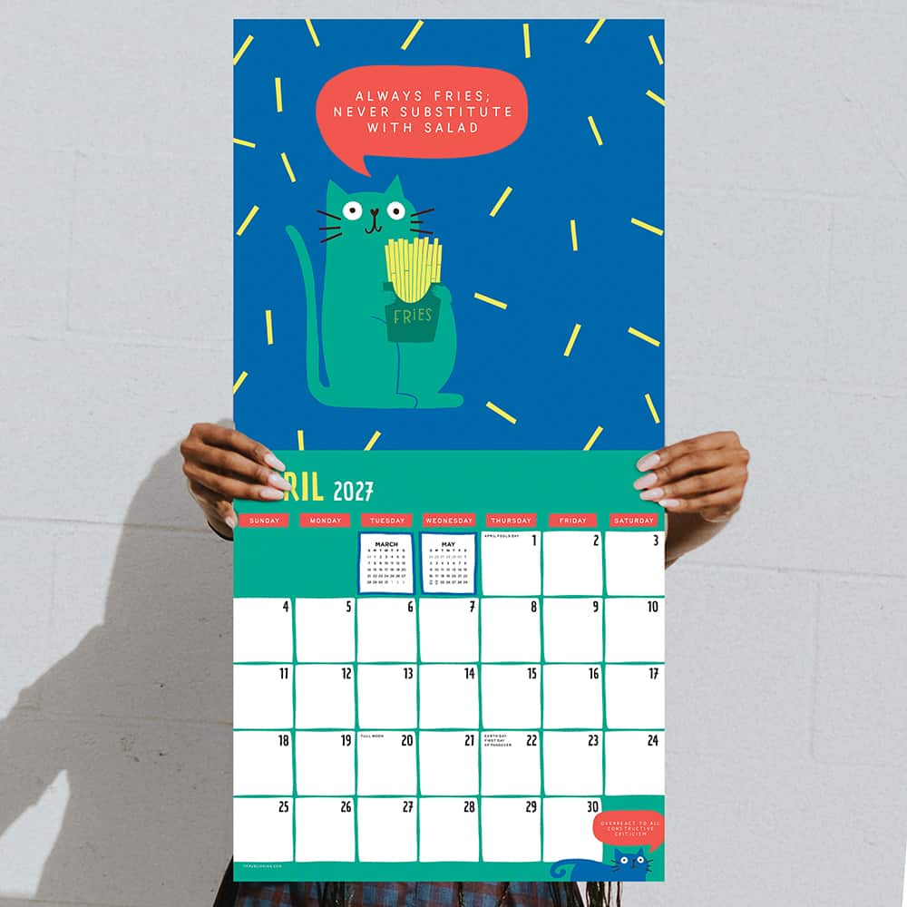 2027 Cat vs Adulting Wall Calendar