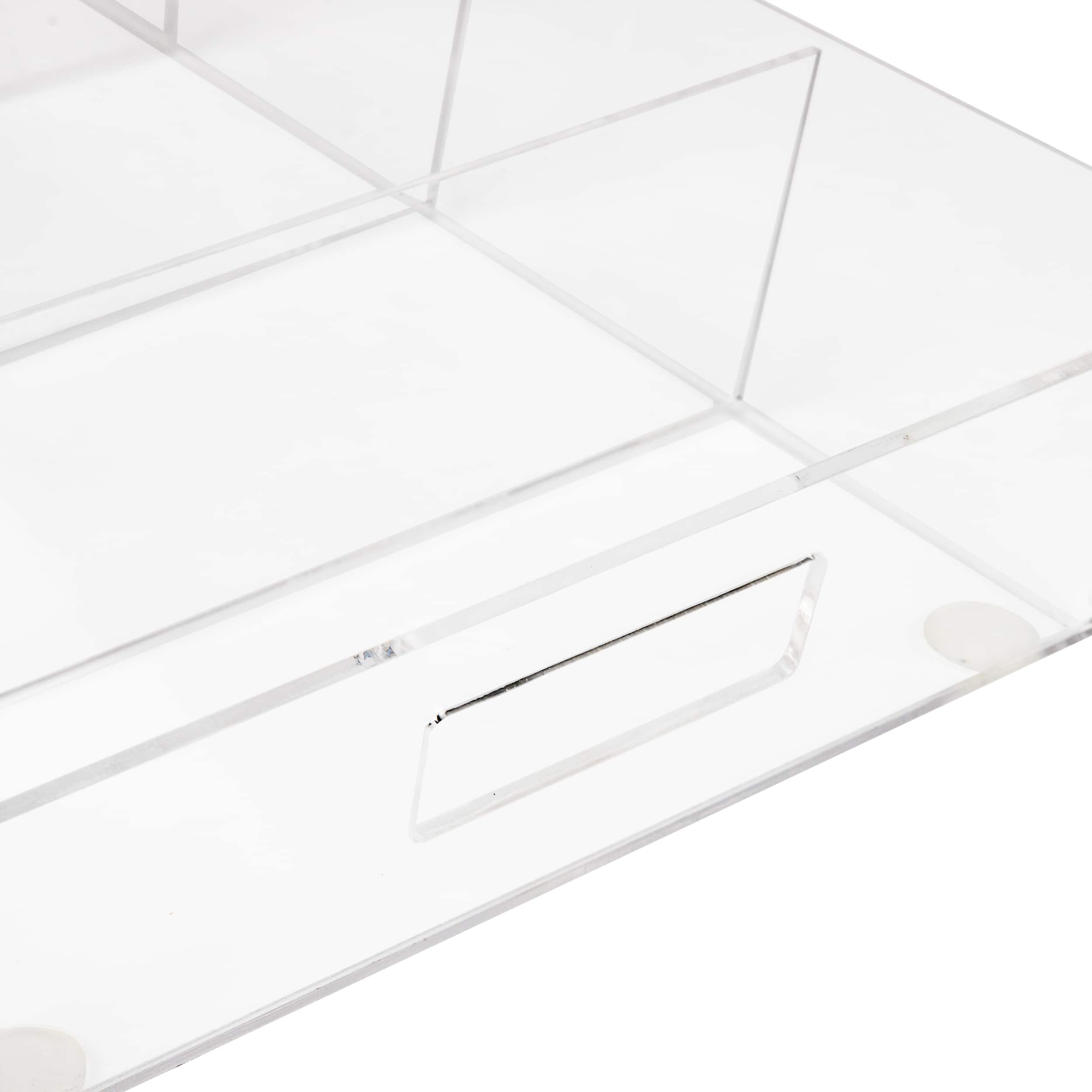 Mind Reader 19.25" Clear 4-Compartment Kitchen Organizer