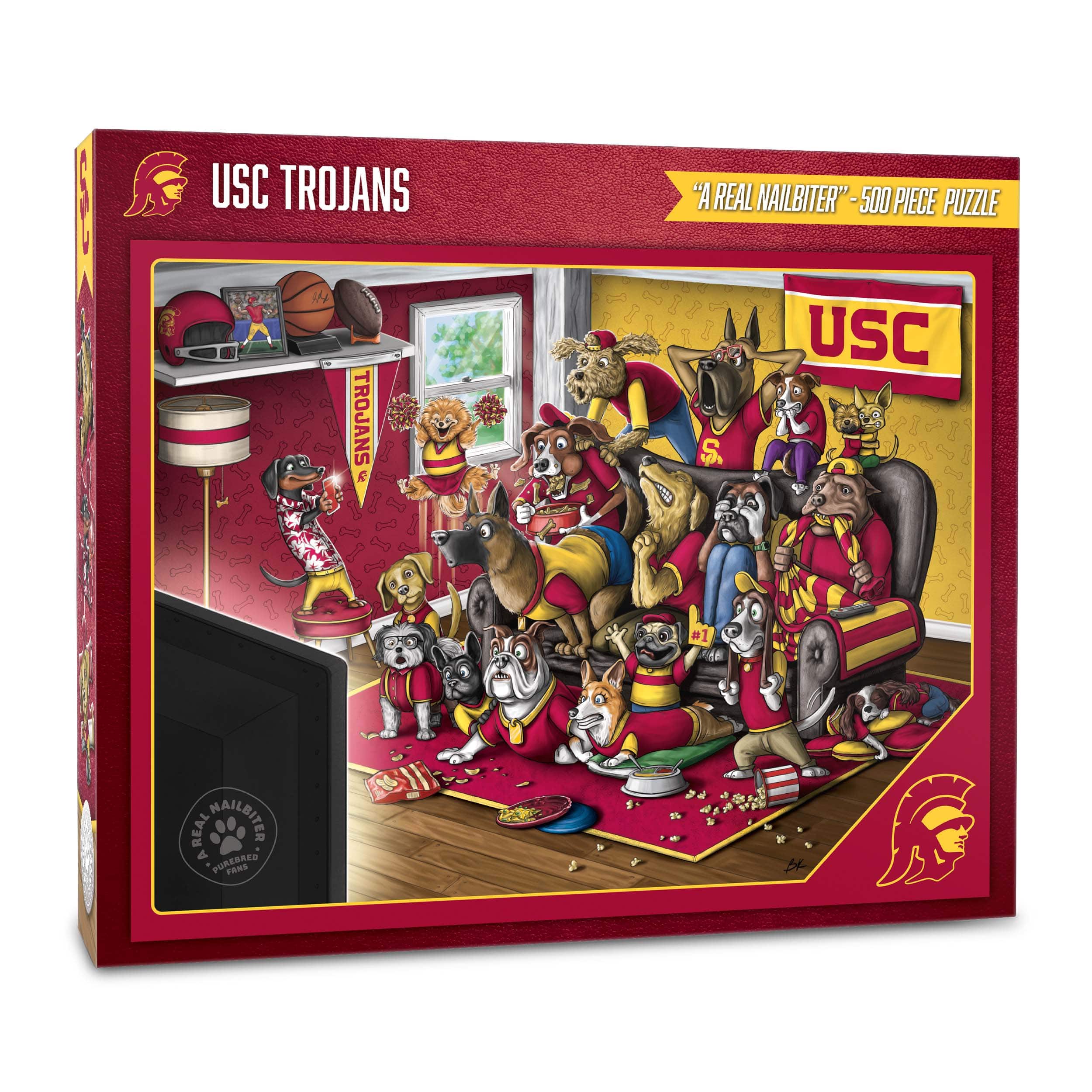 College Football Purebred Fans A Real Nailbiter 500 Piece Puzzle By Youthefan in Usc Trojans | 18" x 24" | Michaels®