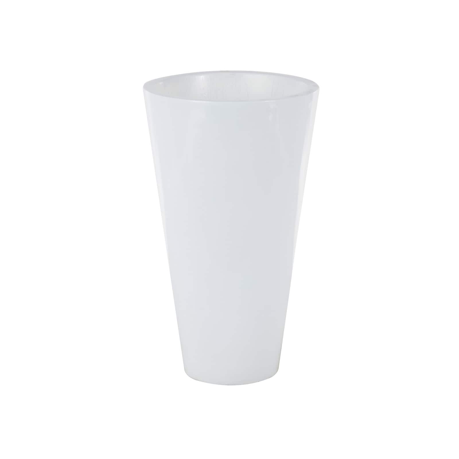 24.25" White Fiberglass Minimalistic Decorative Vase