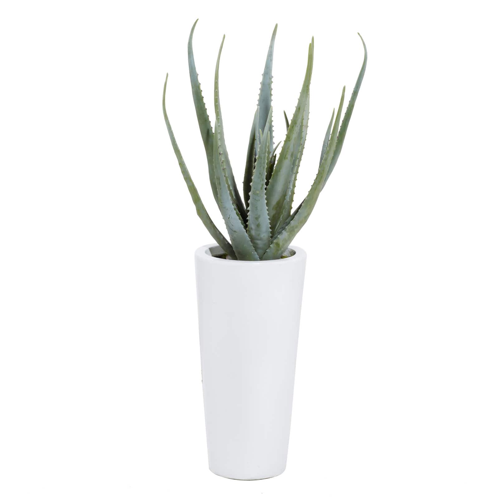 3ft. Contemporary Style Succulent Artificial Foliage in White Pot