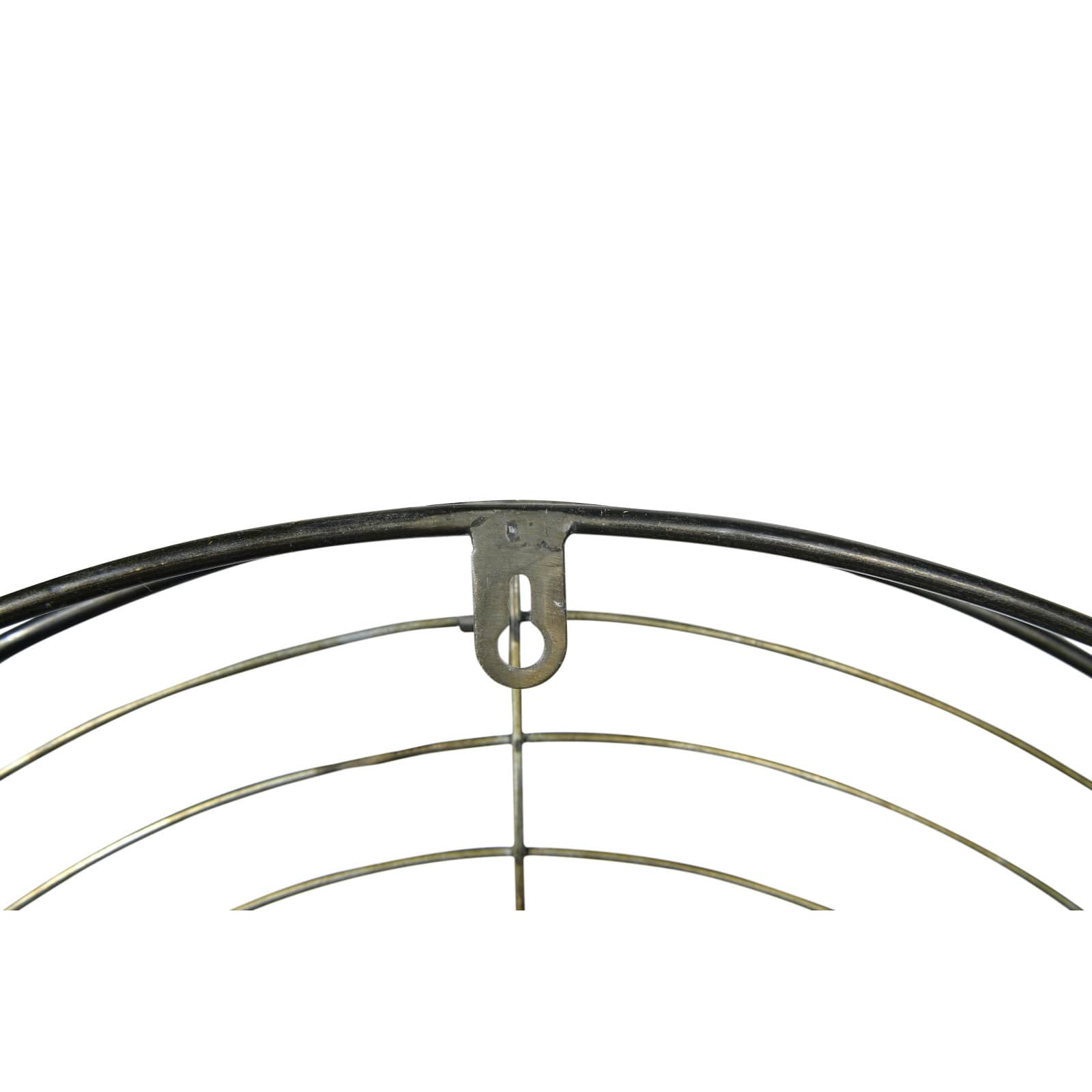 Hello Honey® Round Wall Mirror with Wood Frame and Metal Wire Surround
