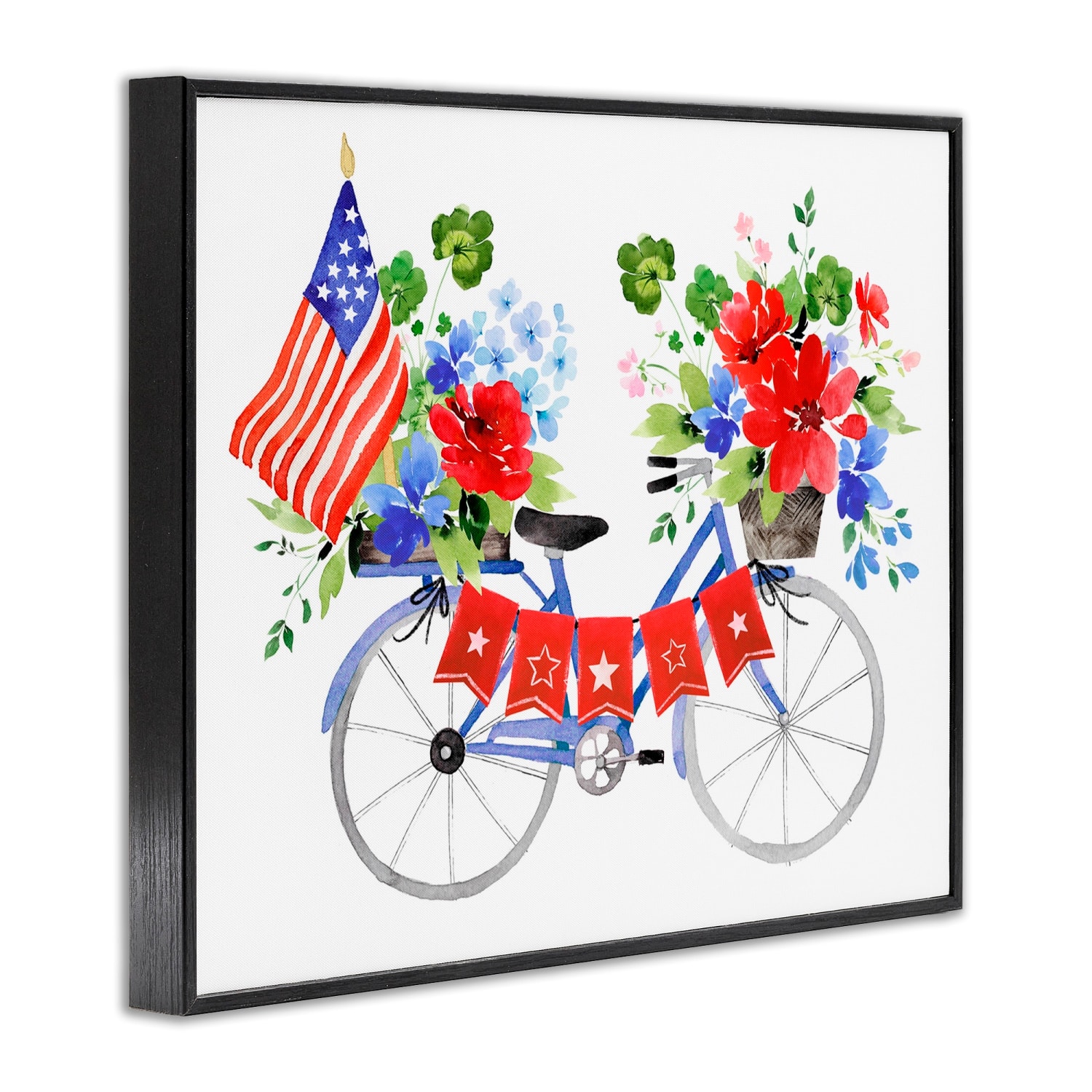 Stupell Industries Floral Americana Bicycle Framed Giclee Art