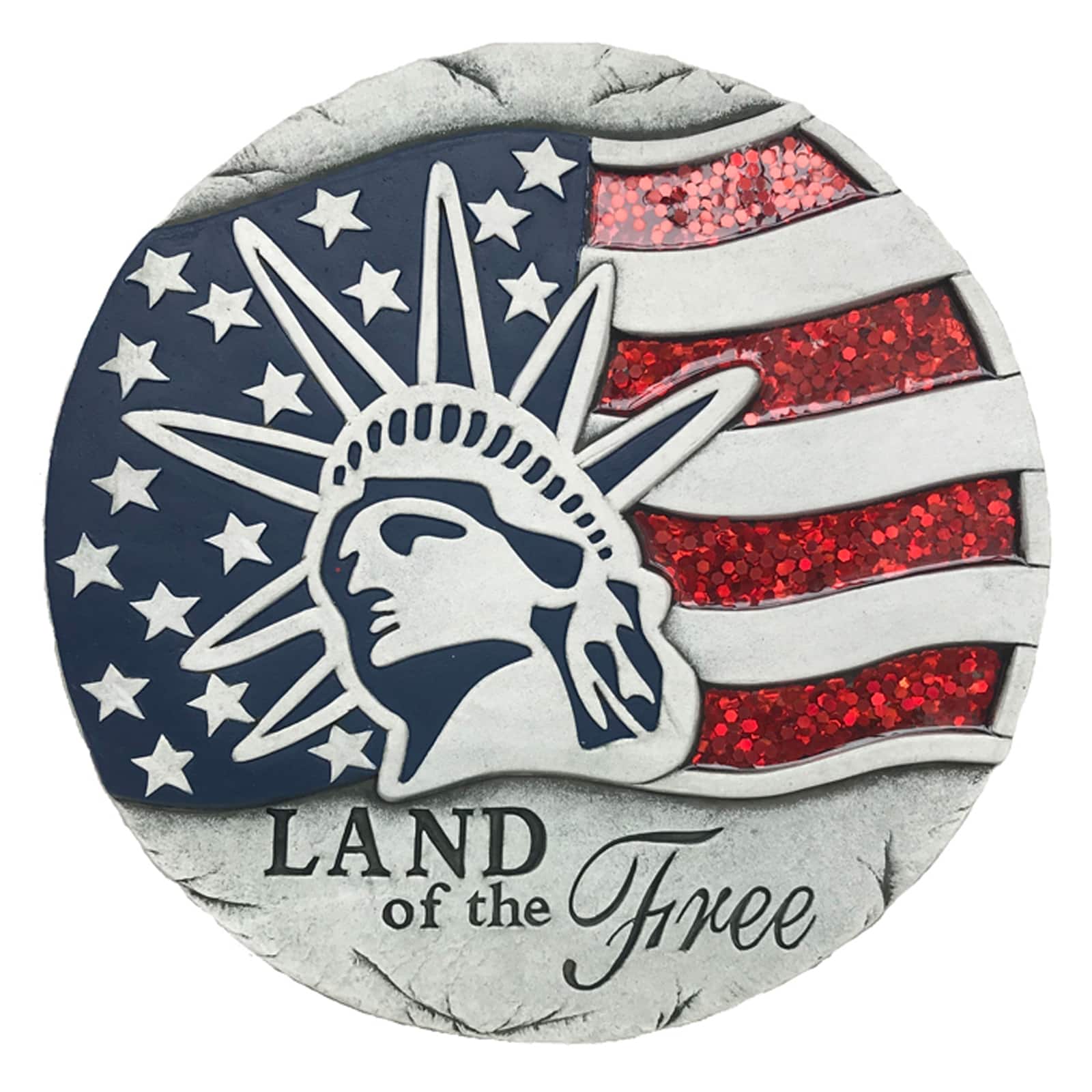 Santa's Workshop 10" Land of the Free Stepping Stone