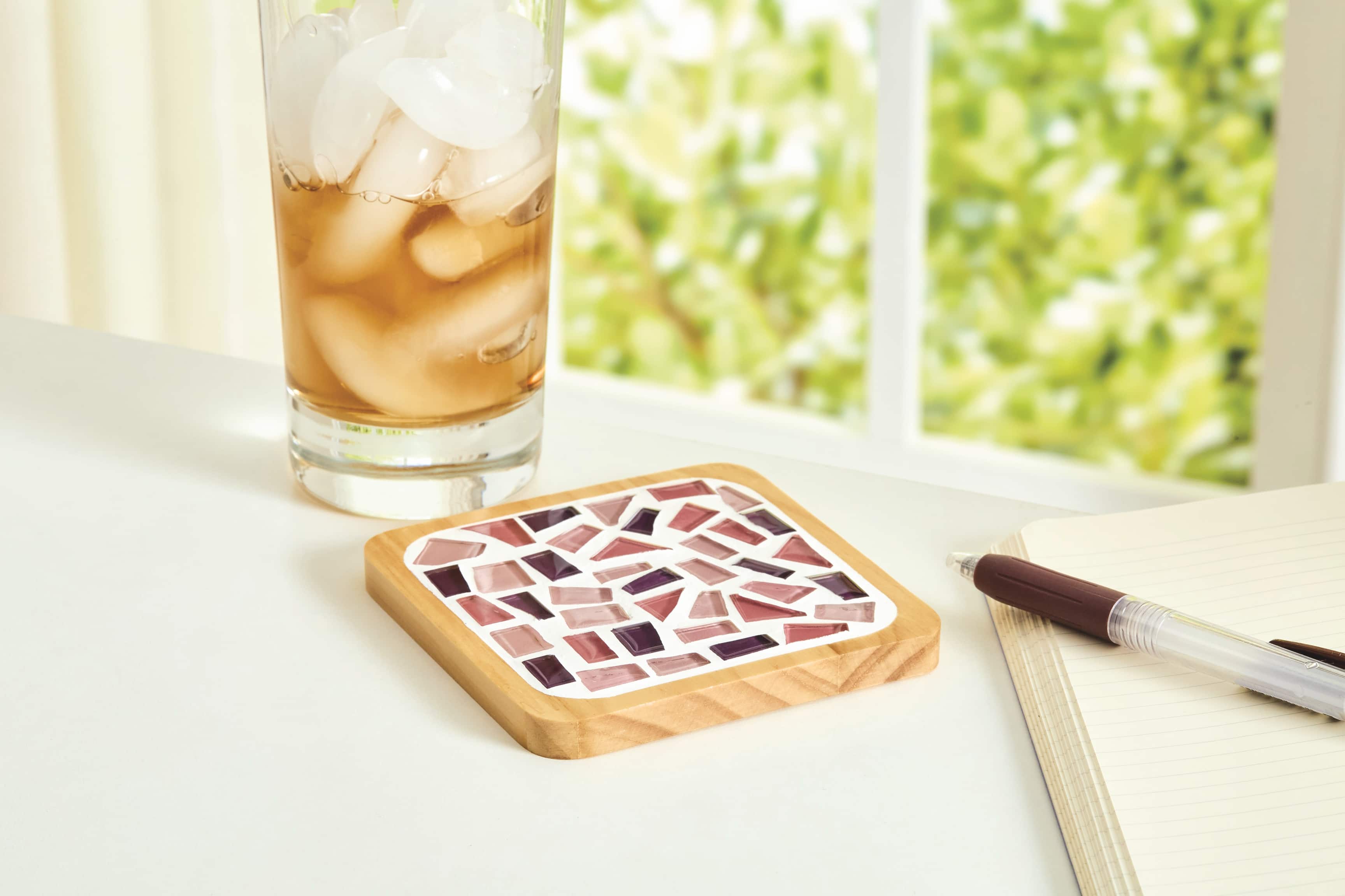 4" Square Pink Coaster Mosaic Kit by Make Market®