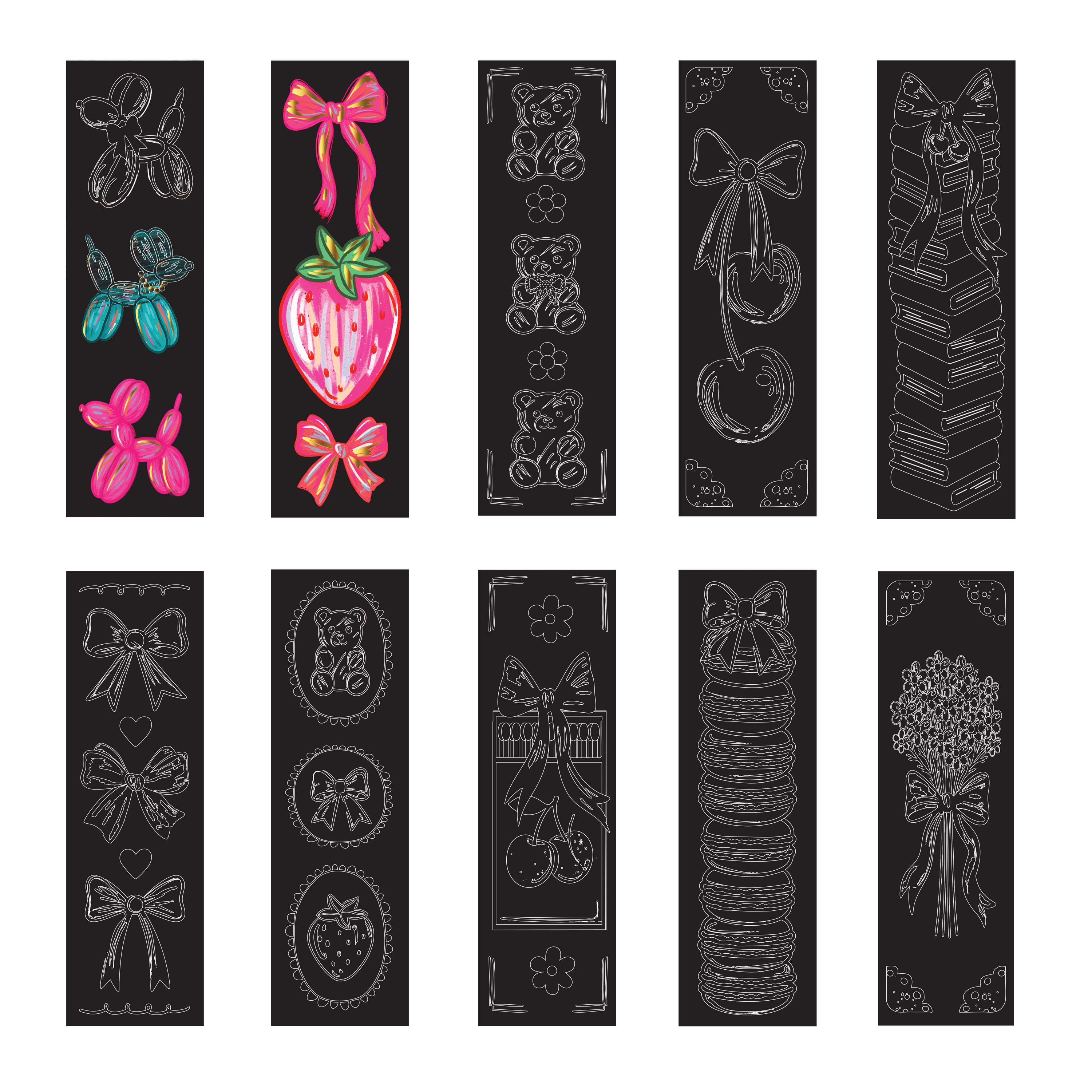 Vivid by Brea Reese® Balloon Dog Scratch Art Bookmark Kit