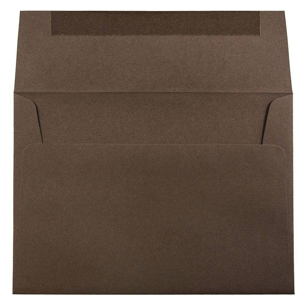 JAM Paper A7 Chocolate Brown Invitation Envelopes, 50ct.