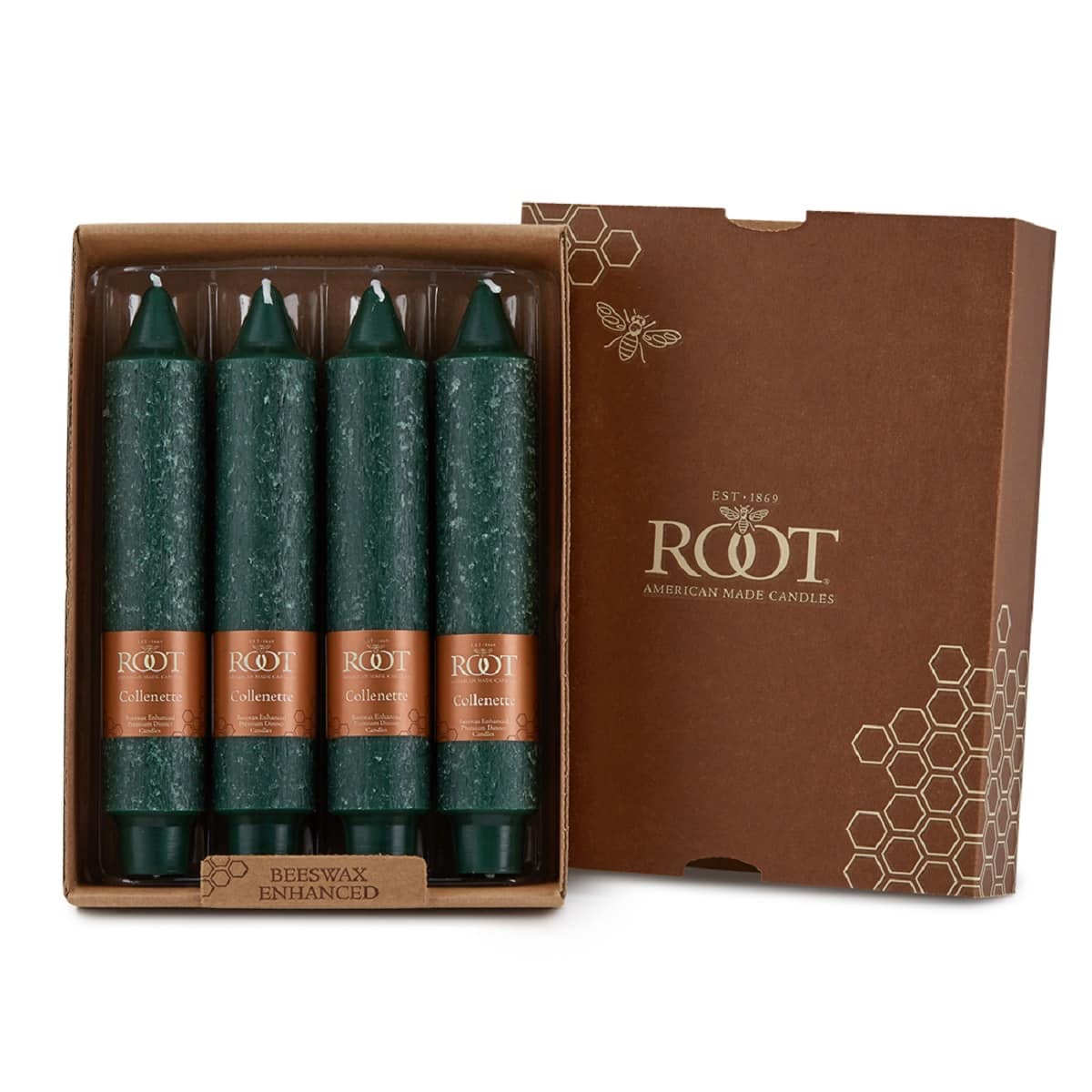 Root Candles 7" Unscented Timberline™ Collenette Taper Candles, 4ct.