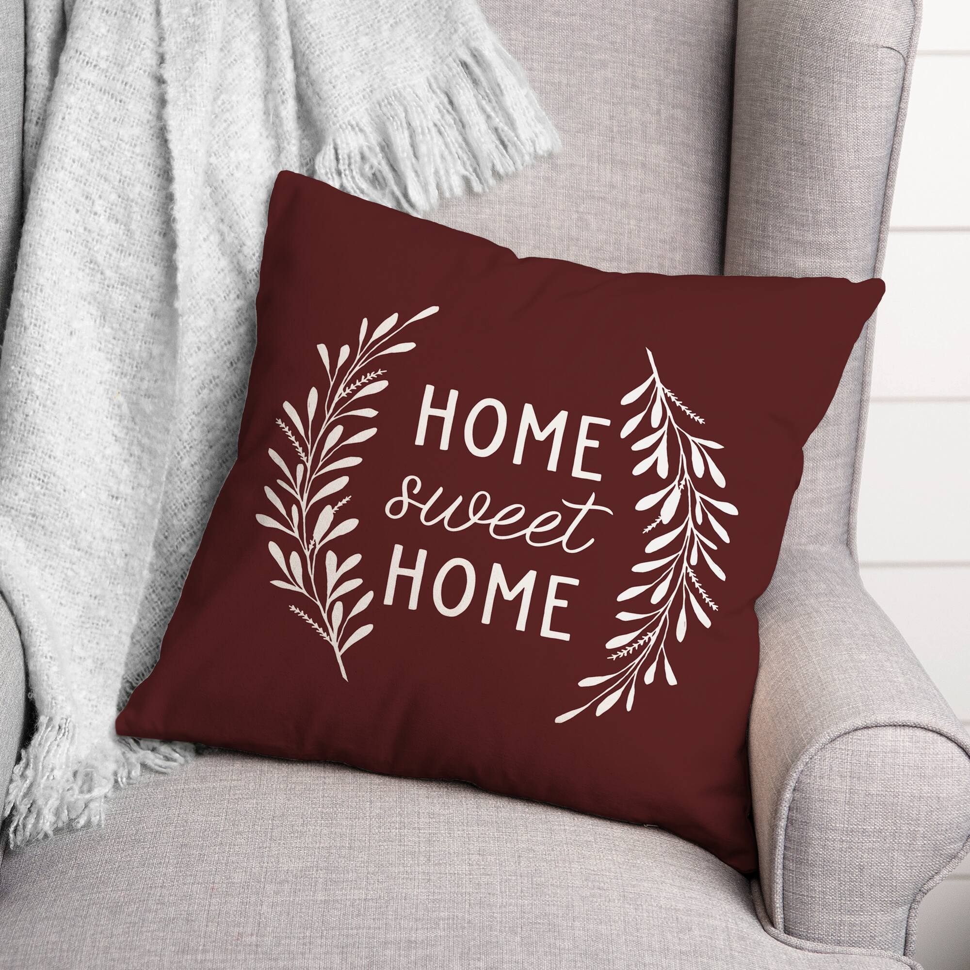 18" x 18" Home Sweet Home Versatile Throw Pillow