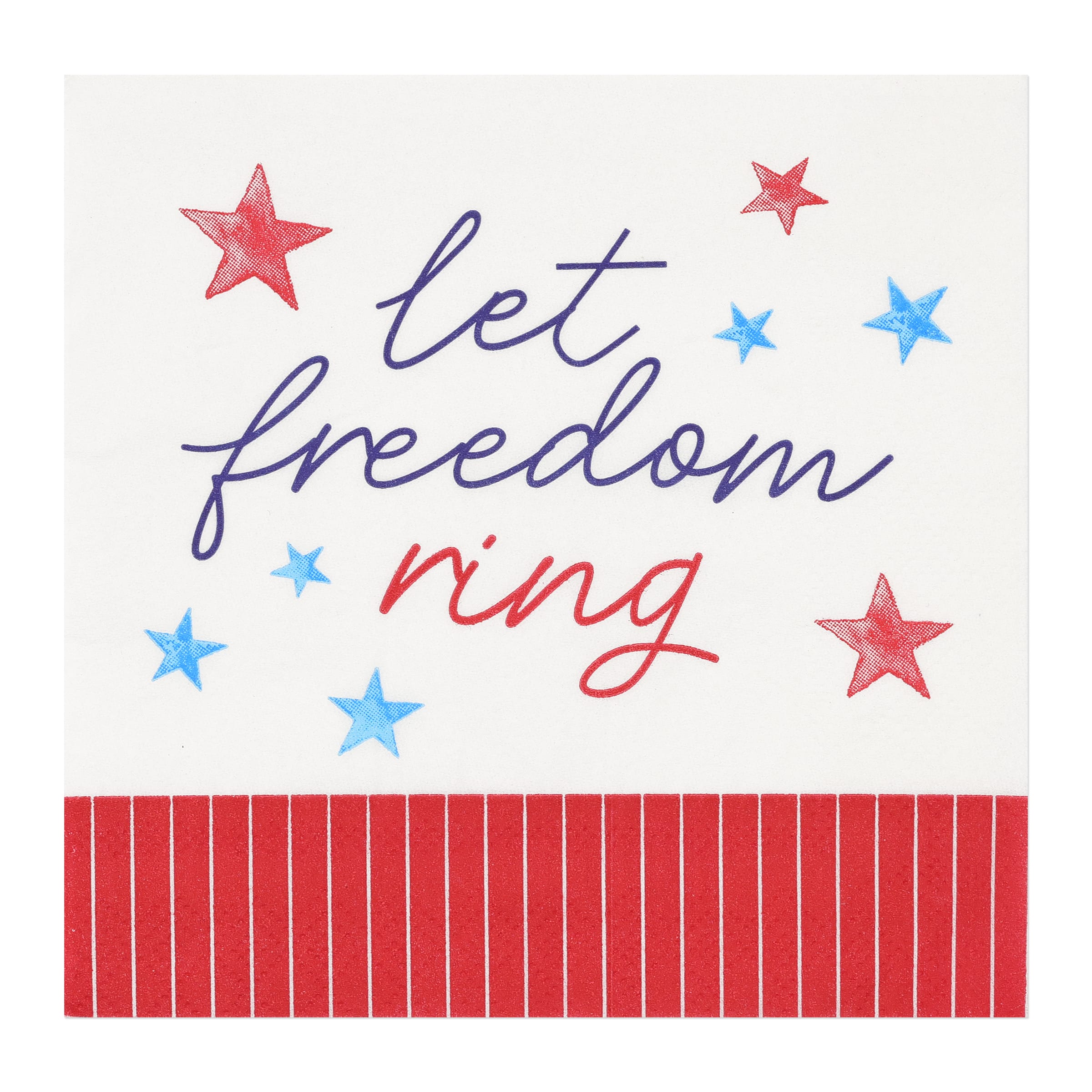 Red, White & Blue Freedom Beverage Napkins, 20ct. by Celebrate It™