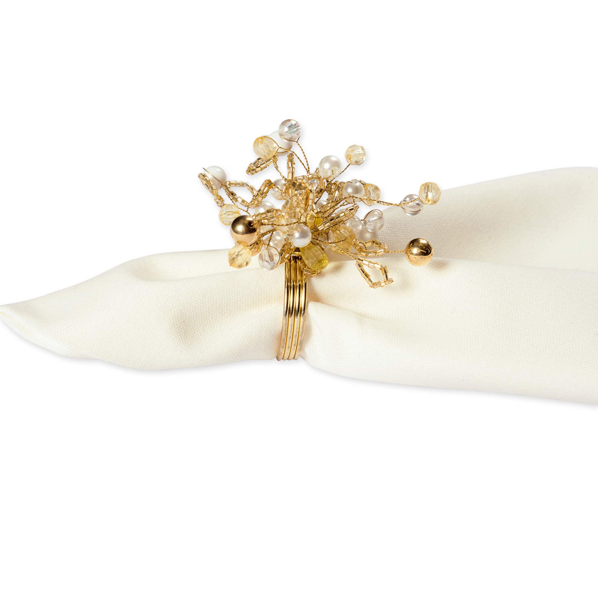 DII® Gold Multi Bead Napkin Rings, 6ct.