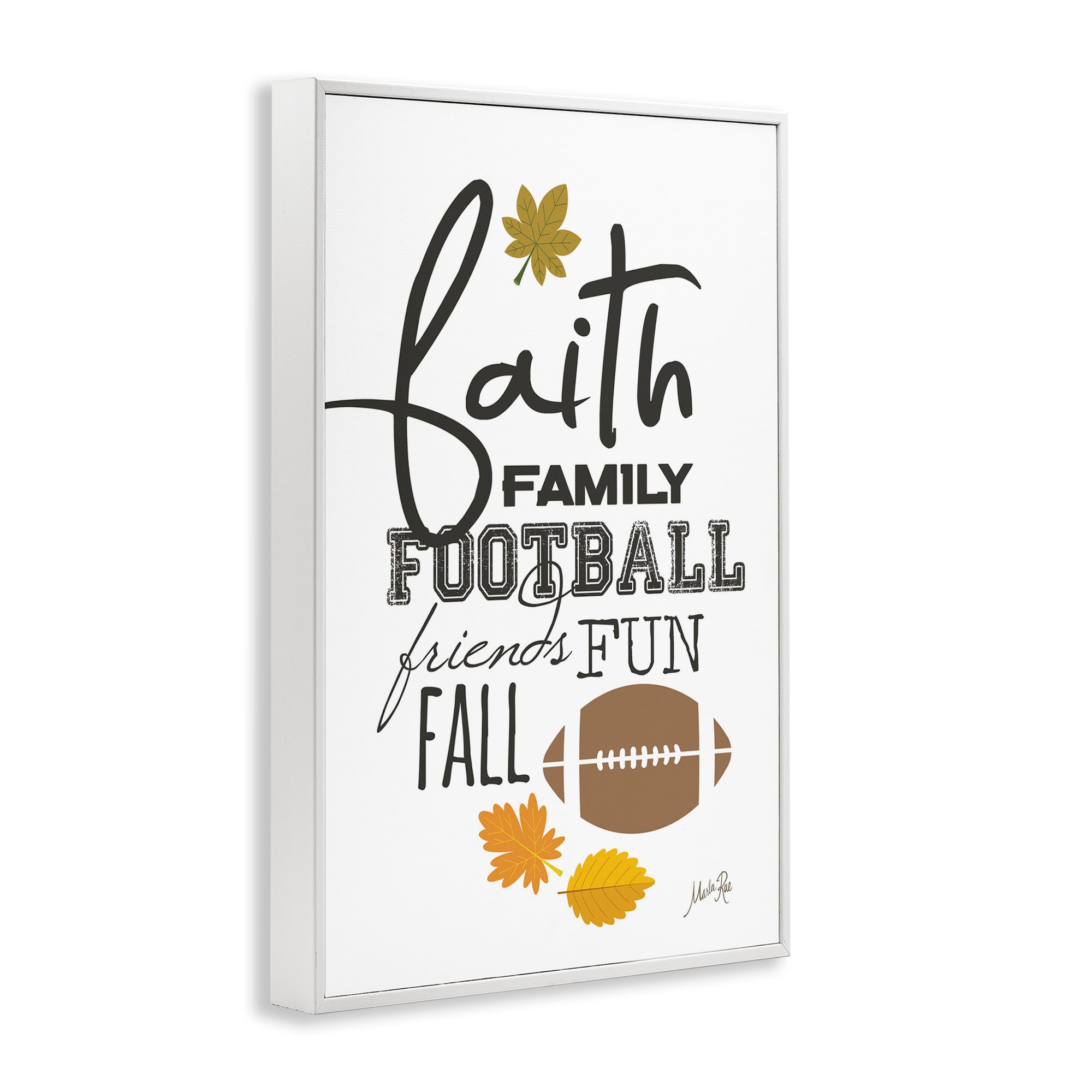 Stupell Industries Faith Family Football Framed Giclee Art