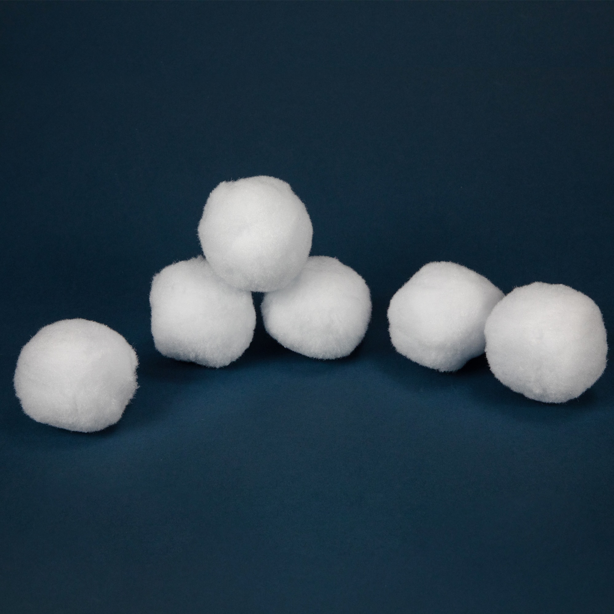 2.25" Plush Faux Christmas Snow Balls, 6ct.