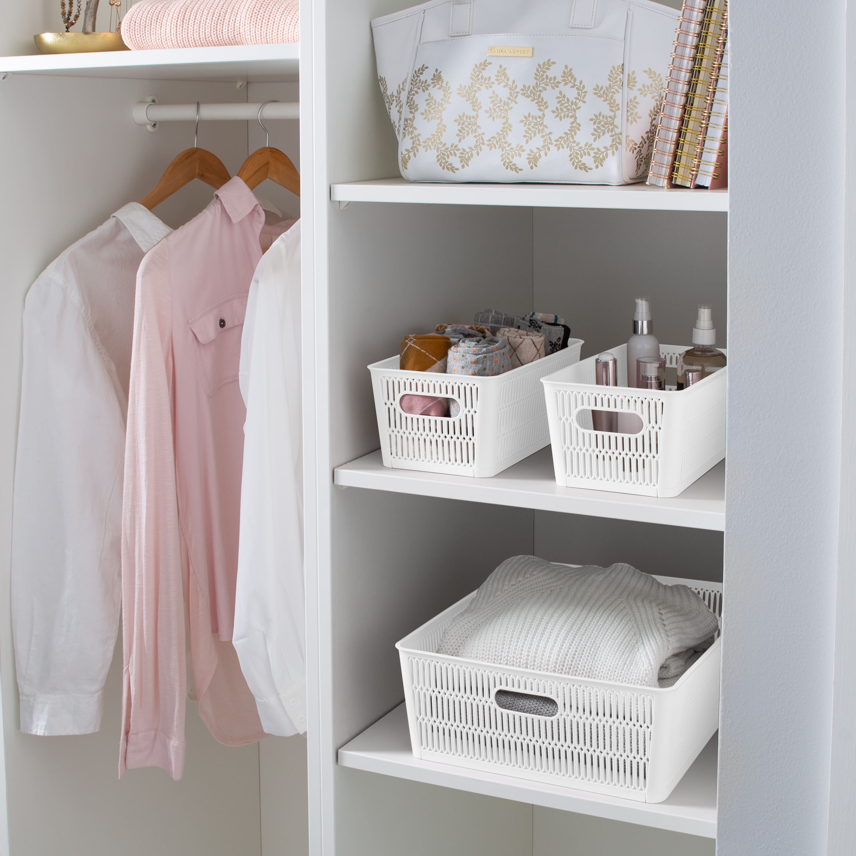 Simplify Slide 2 Stack It Small Storage Tote Baskets, 2ct.