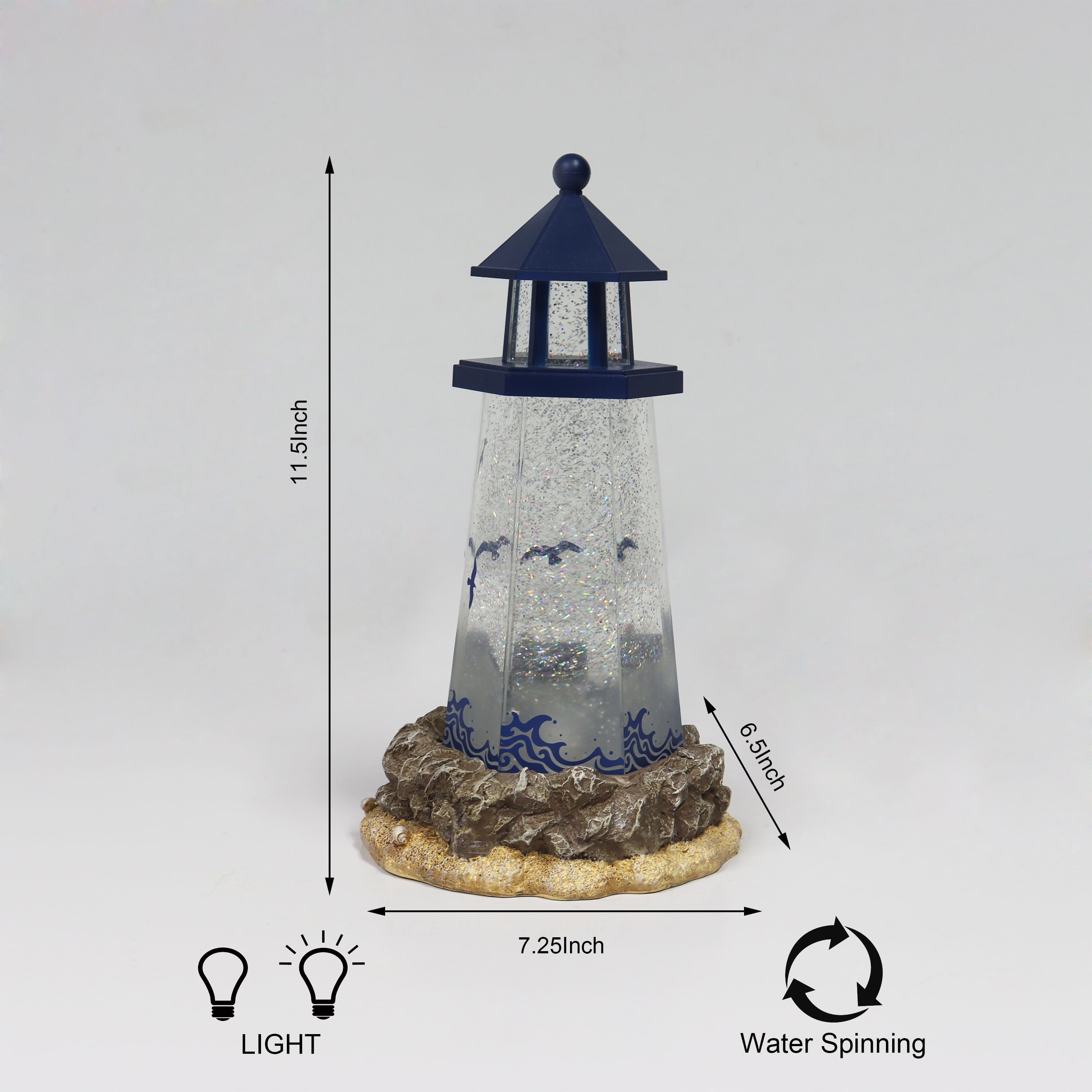 Moments in Time 11.5" Acrylic Lighthouse Décor