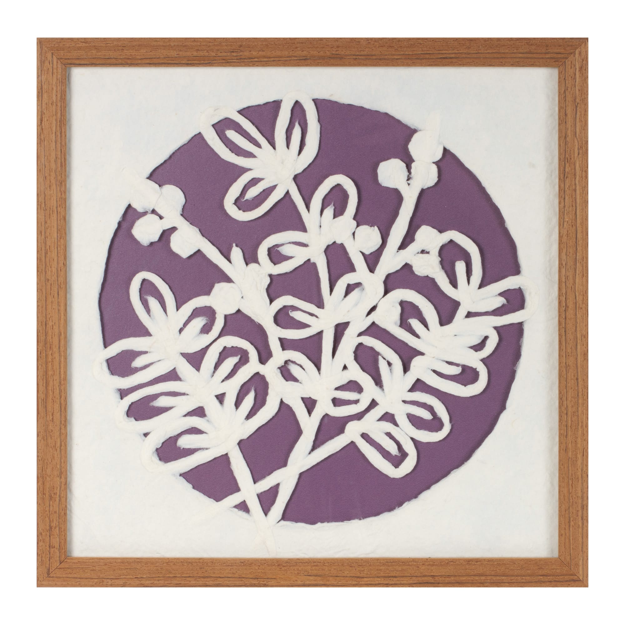 Melrose 14" x 14" Purple Framed Floral Wall Art Set