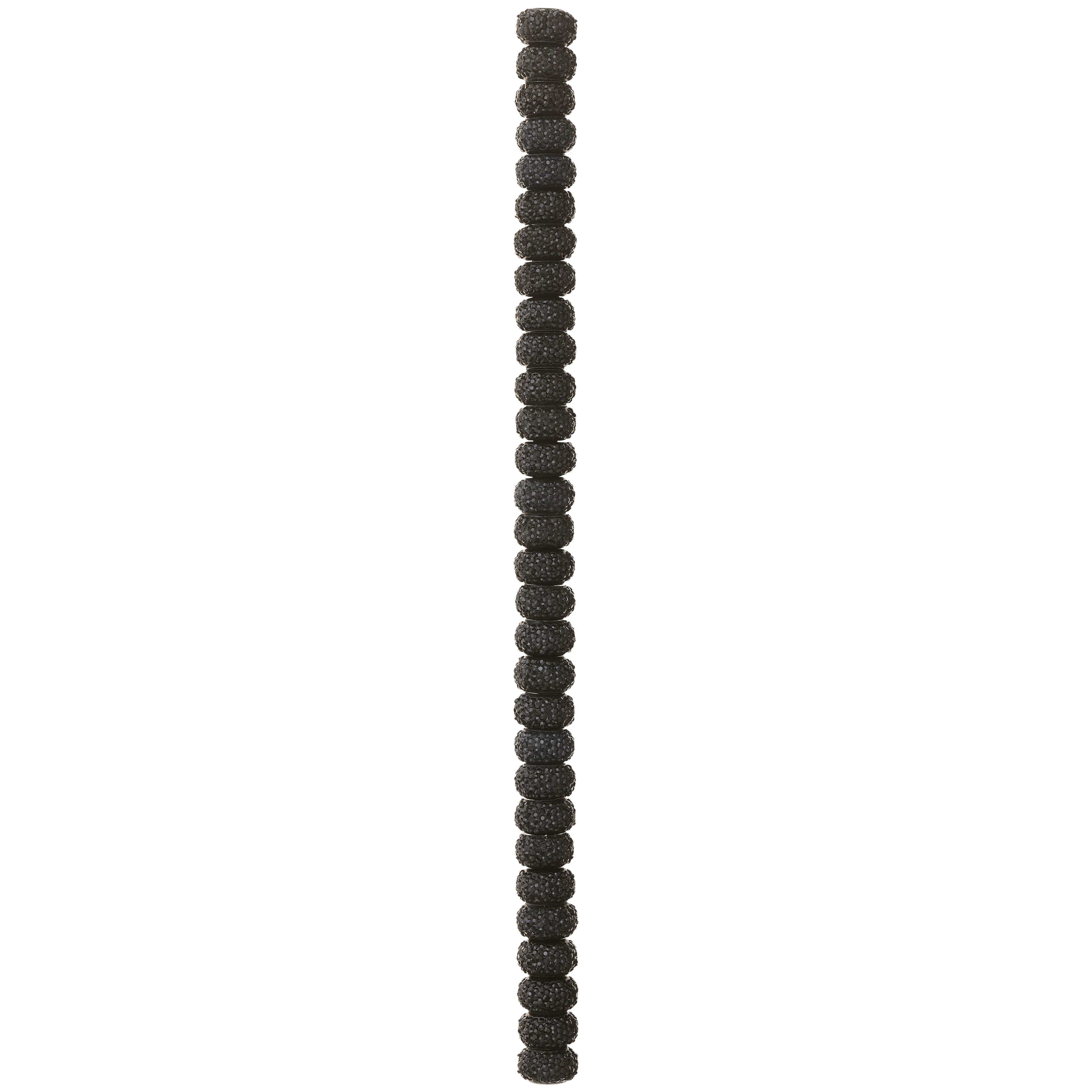Black Resin Rondelle Beads, 10mm by Bead Landing™