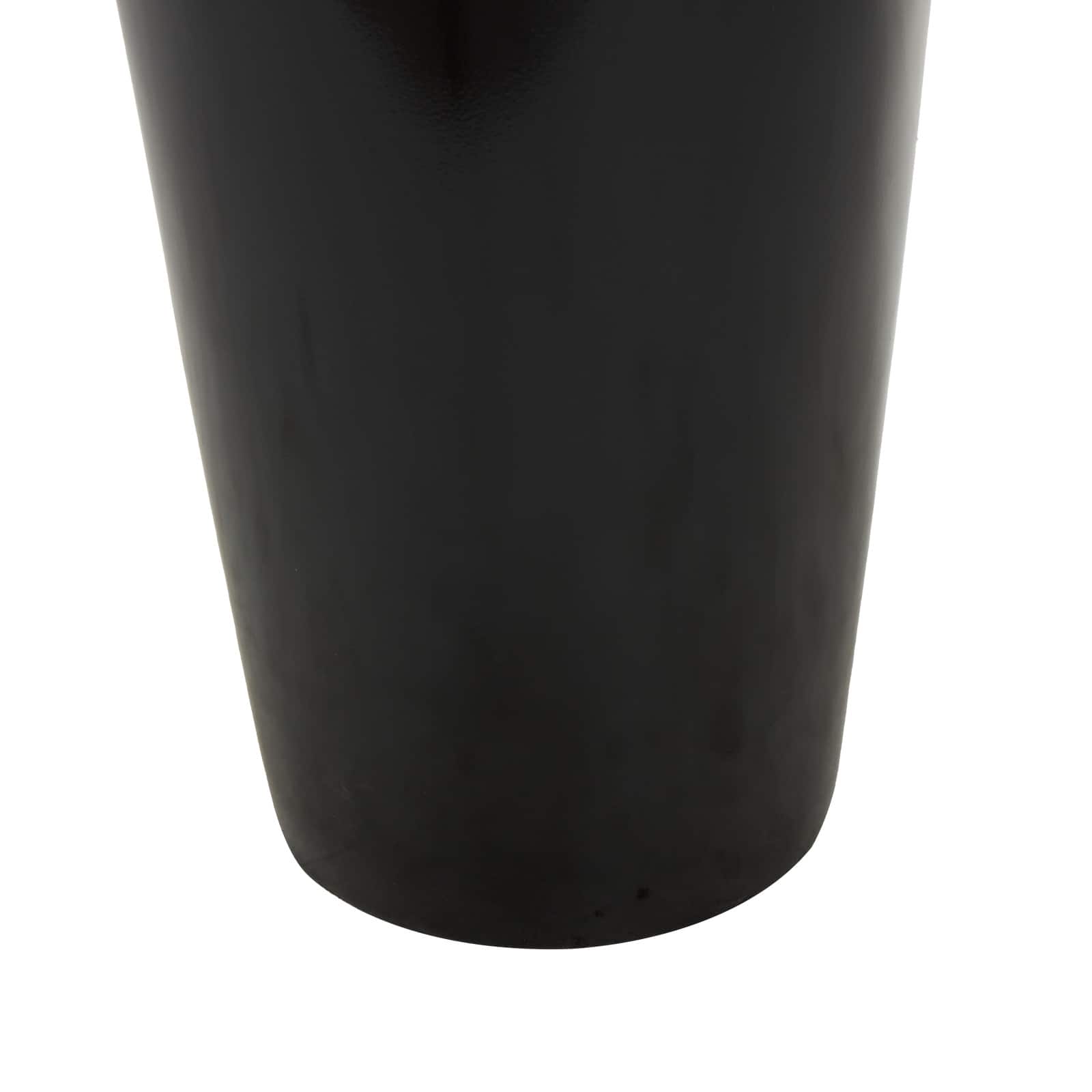 50" Black Fiberglass Minimalistic Floor Decorative Vase