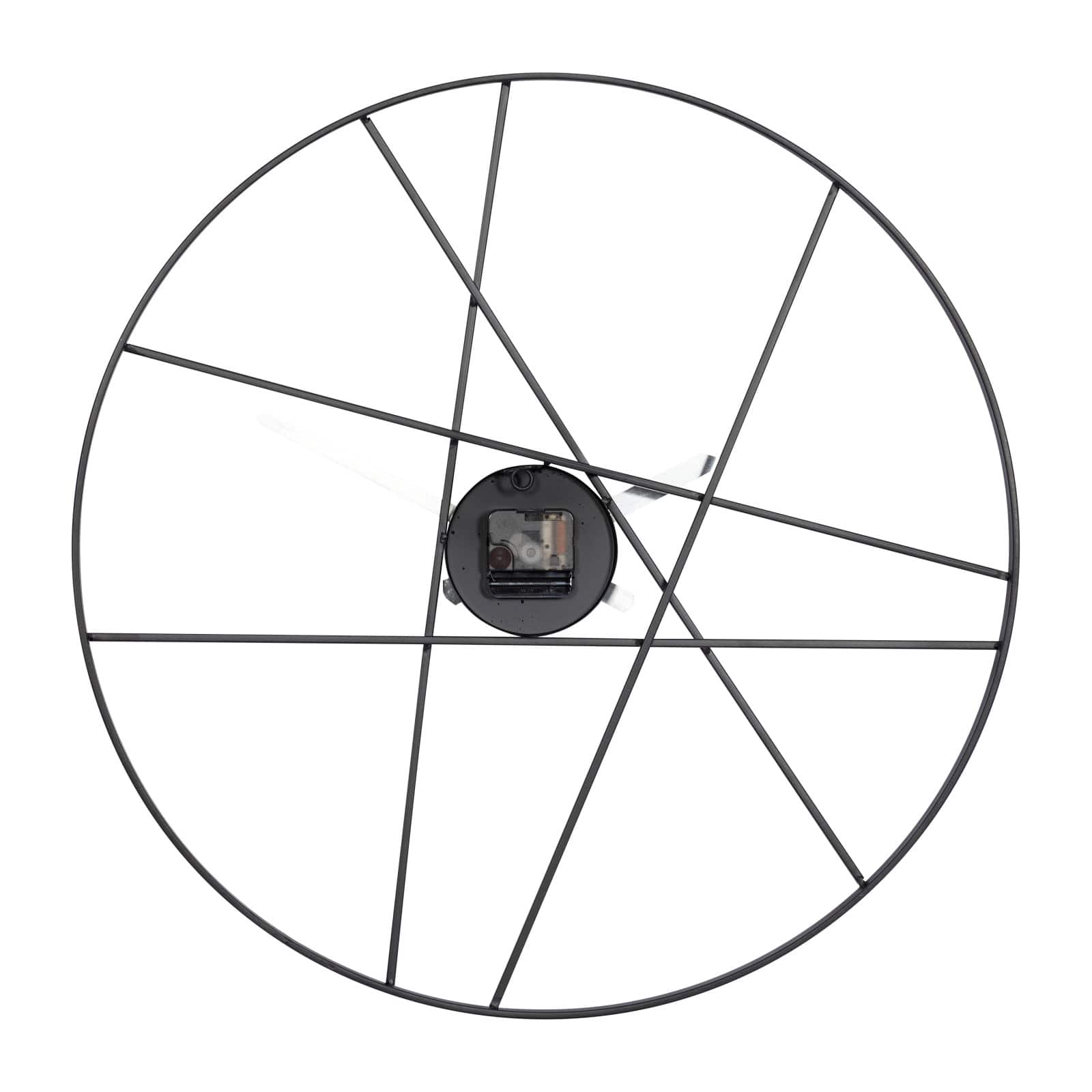 CosmoLiving by Cosmopolitan 24" Black Metal Contemporary Wall Clock