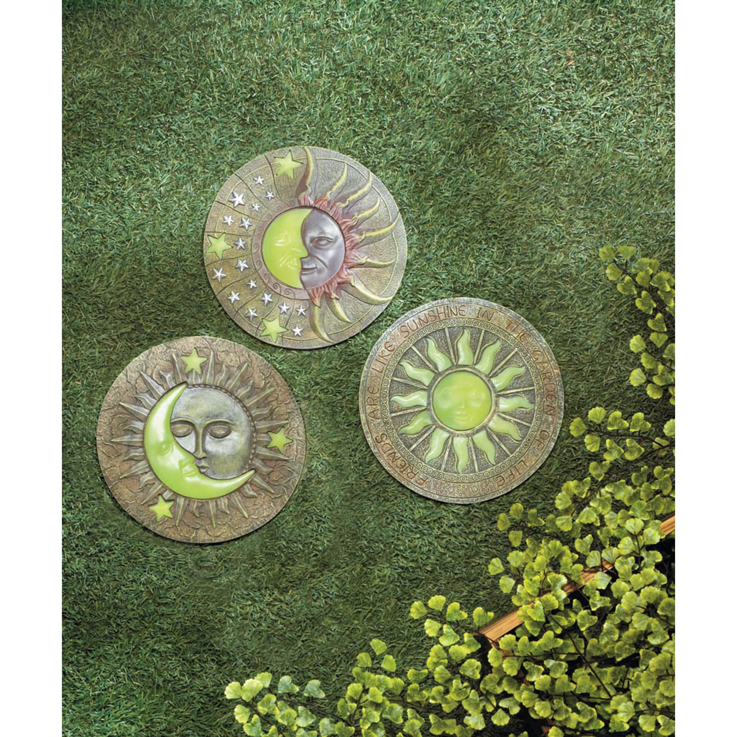 10.5" Bursting Sun Glowing Stepping Stone
