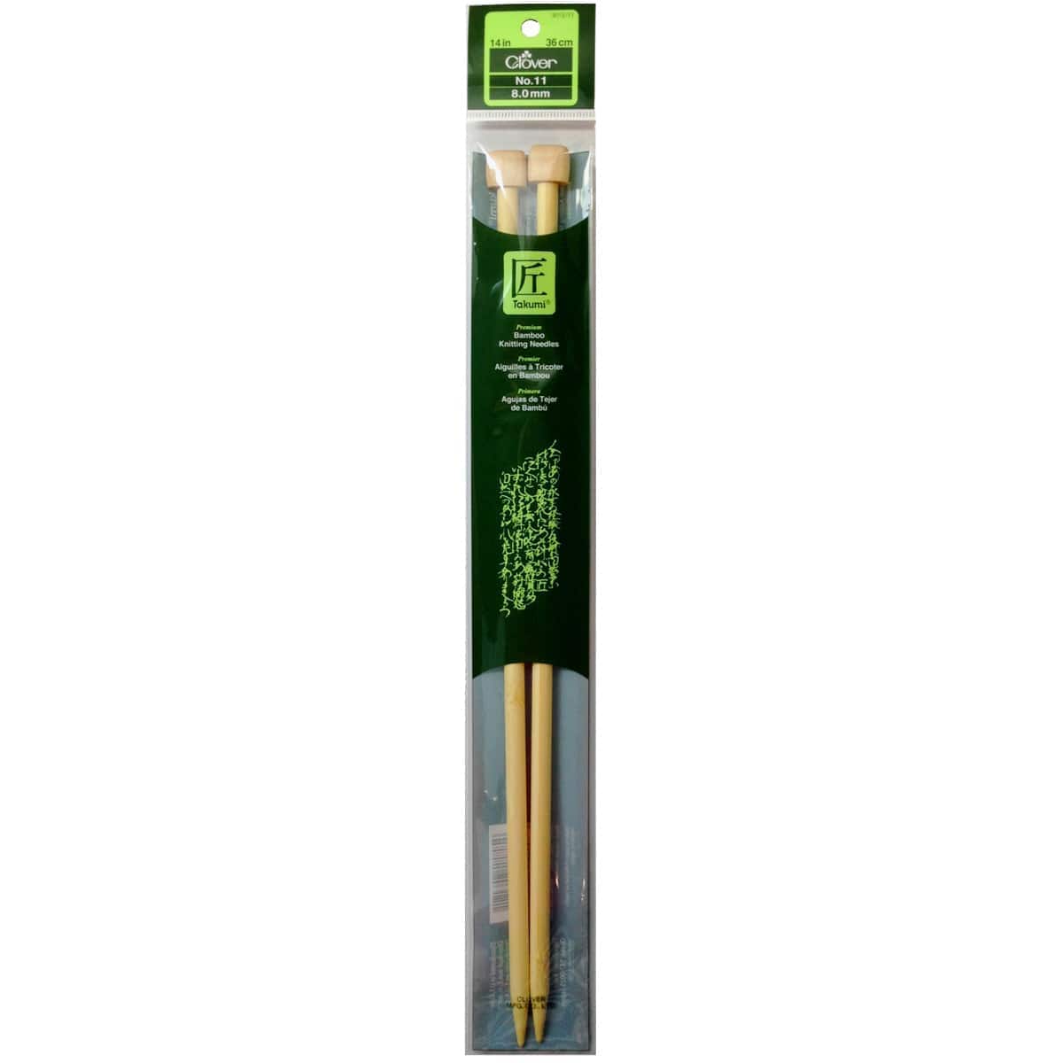 Takumi Bamboo Single Pointed Knitting Needles, 14”