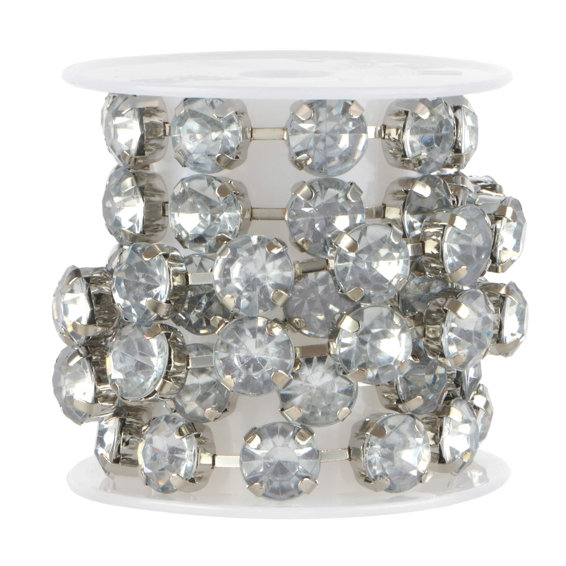 1yd. Silver & Clear Rhinestone Chain by Bead Landing™