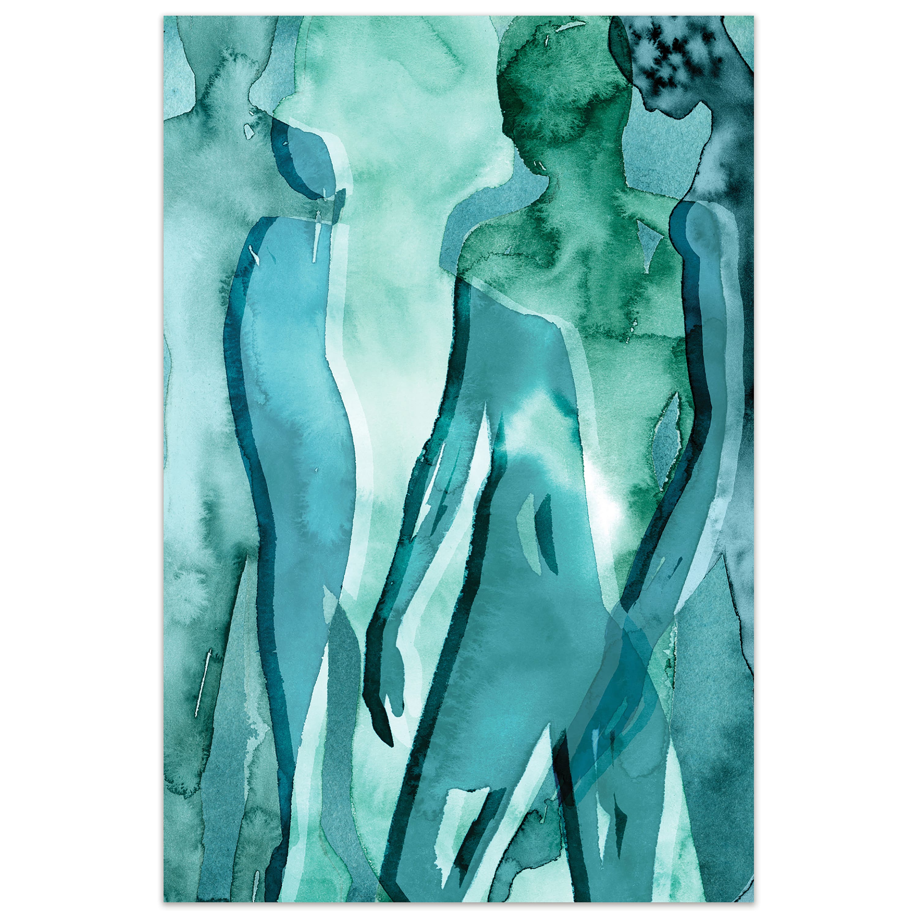 Empire Art Direct 48" x 32" Water Women II Frameless Free Floating Tempered Glass Wall Art