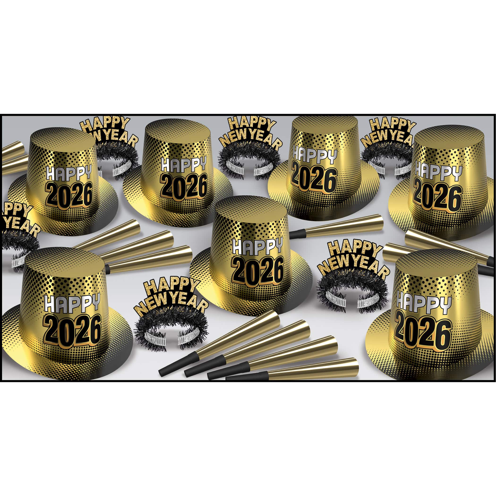 Beistle Gold New Year 2026 Accessory Kit
