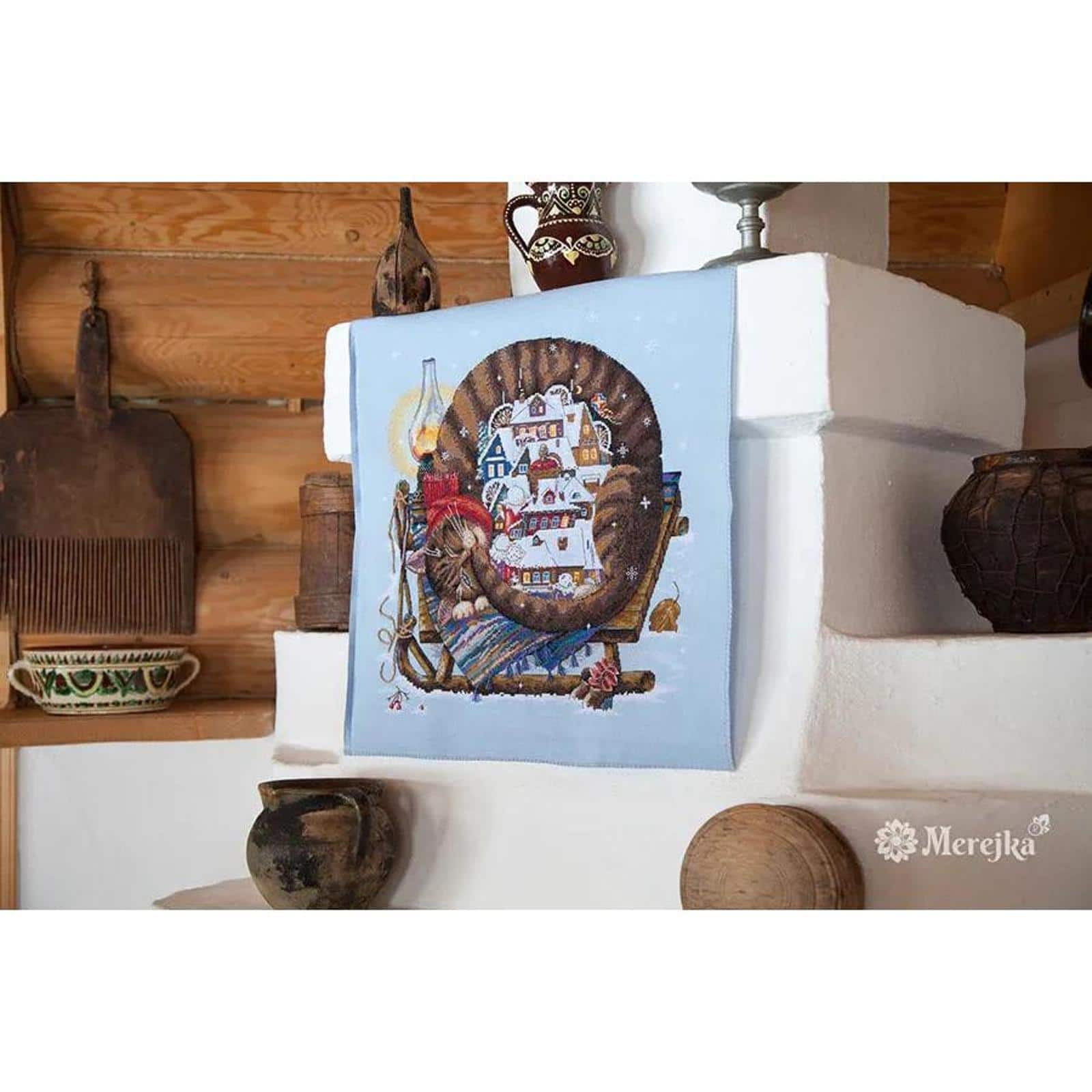 Merejka® Cozy Winter Counted Cross Stitch Kit