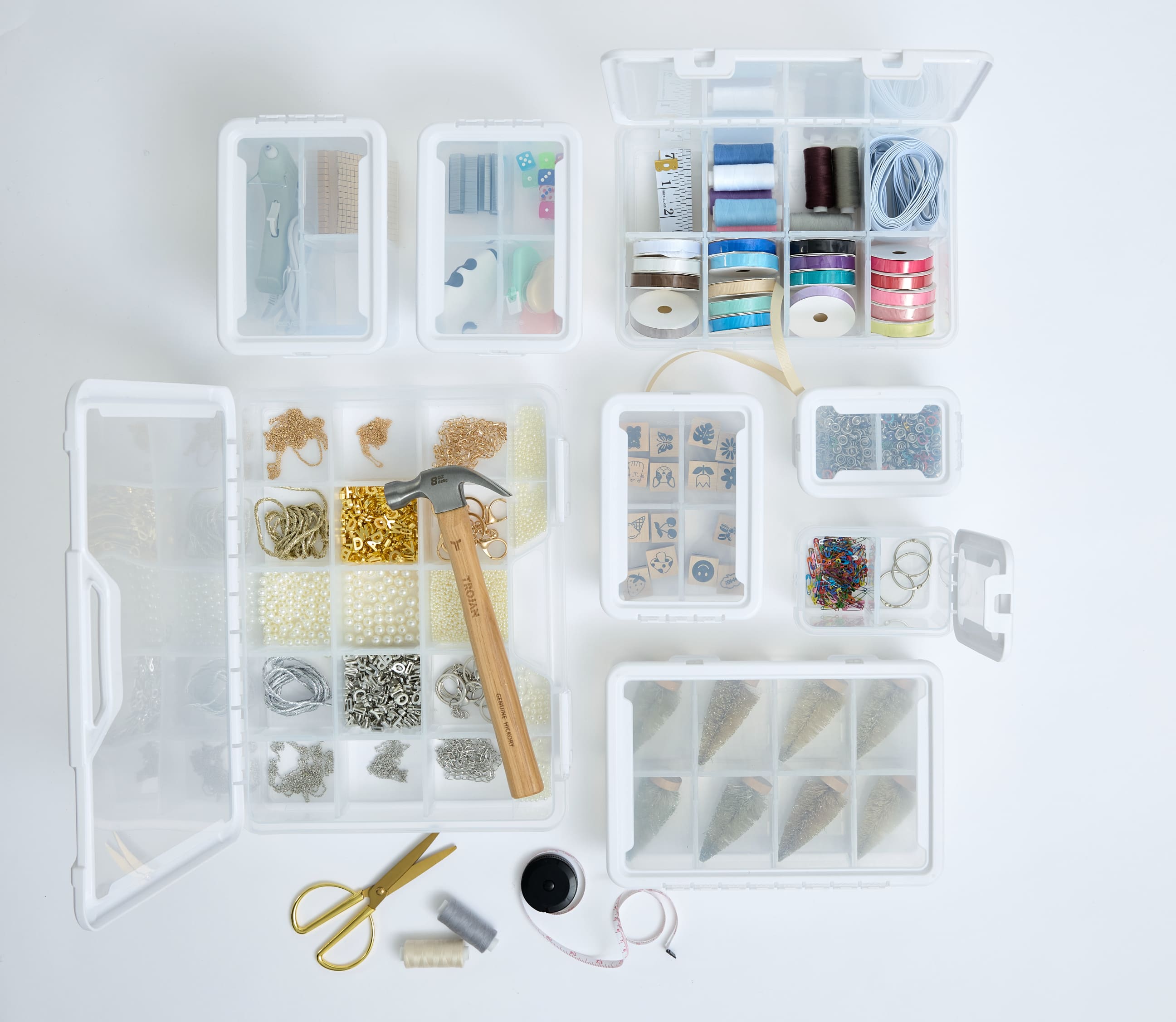 Ezy Storage Tall 4-Compartment Storage Box