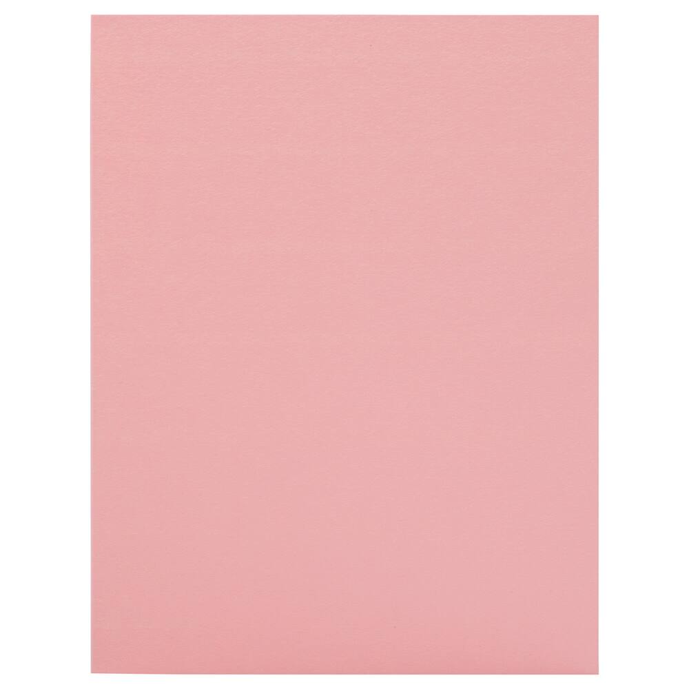 JAM Paper 4.375" x 5.438" Baby Pink Pastel Base Blank Foldover Cards, 500ct.