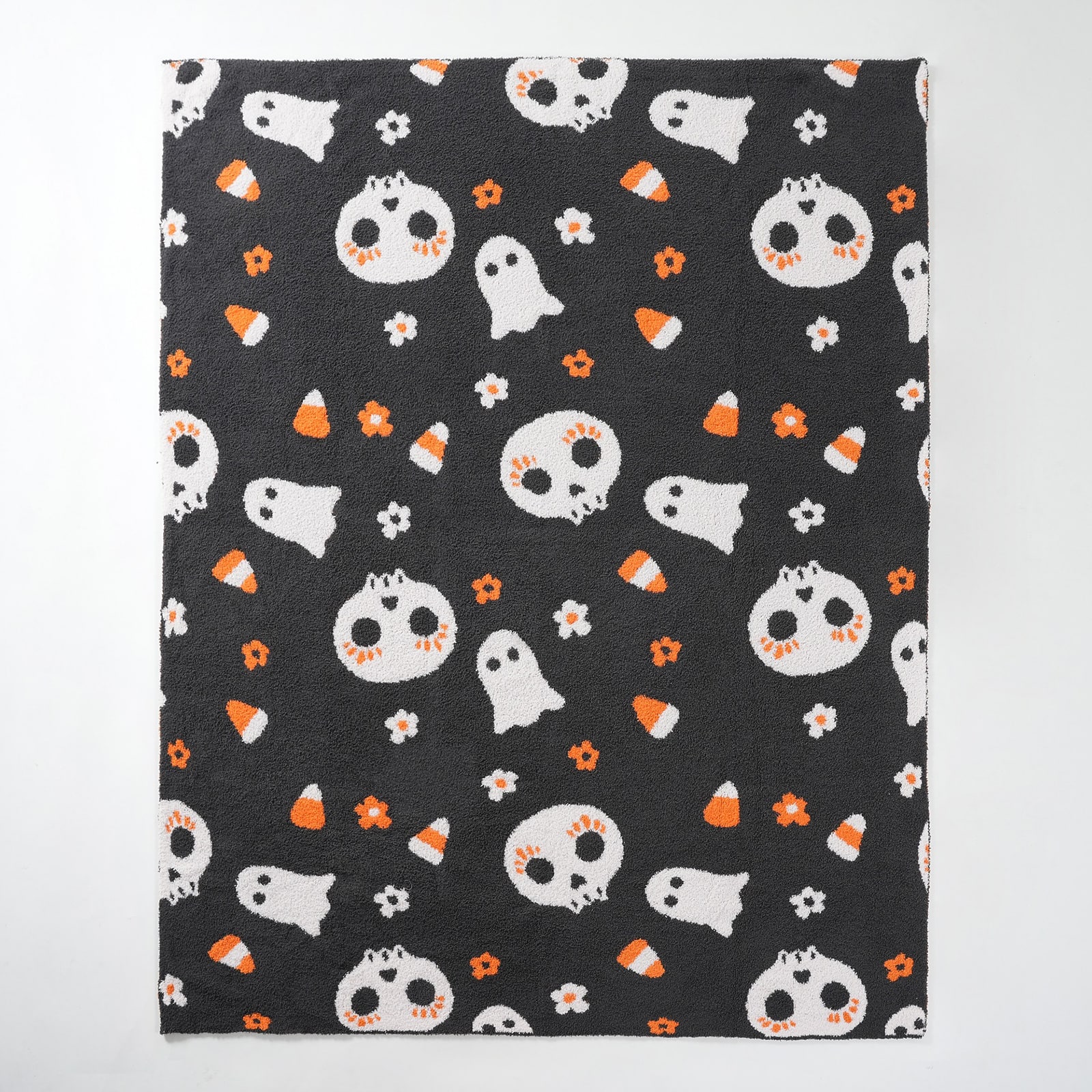 50" x 60" Candy Corn, Flowers & Skull Throw Blanket by Ashland®